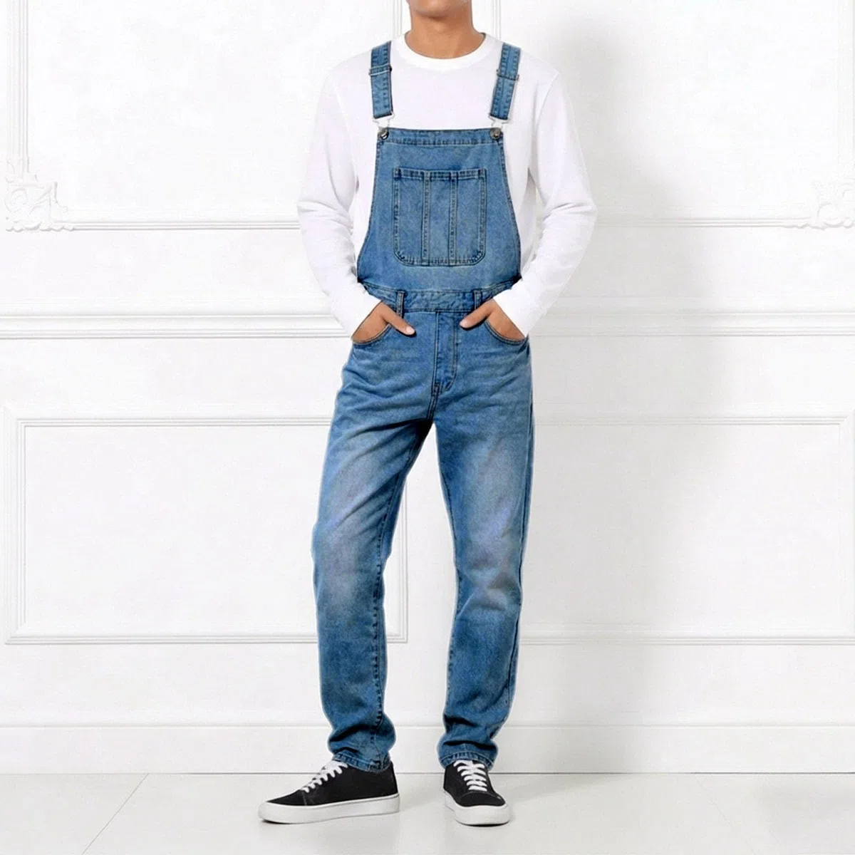 Peto de algodón para hombre, pantalones cortos transpirables y cómodos, resistentes, holgados, con bolsillos, para uso diario