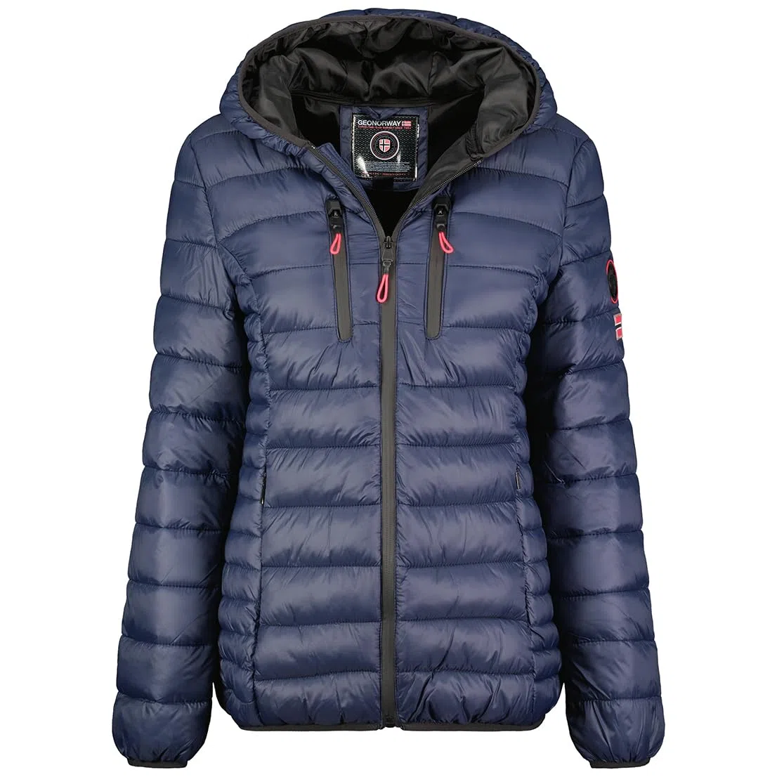 Geographical Norway Alaric Lady - Chaqueta Mujer Cálida Esqui - Abrigo Para Mujeres Con Capucha Sintética - Parka Elegante A Prueba De Viento - Otono Invierno Primavera