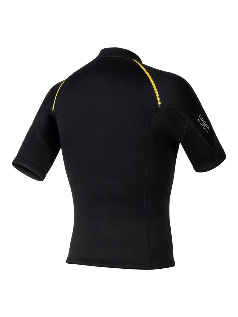 Camiseta De Neopreno para Hombre De Manga Corta Top con Cremallera Frontal Camiseta De Secado Rápido Traje De Natación Surf