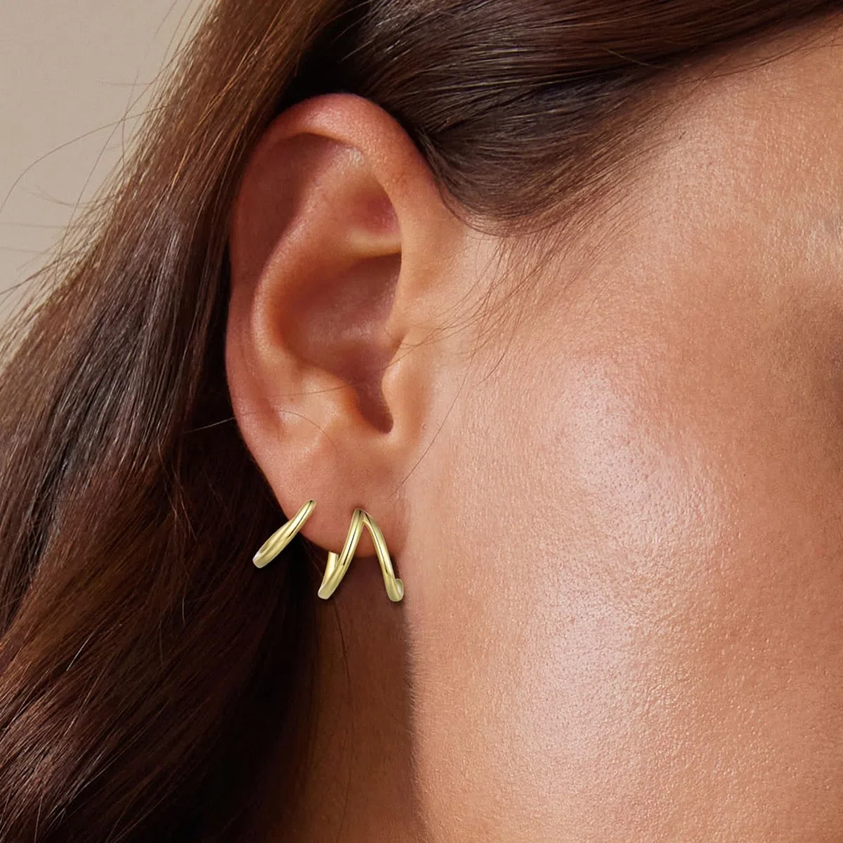 HHRFCS Pendientes Huggie para Mujer, con Relleno de aro, pequeños, Simples, Hechos a Mano, hipoalergénicos, para Uso Diario