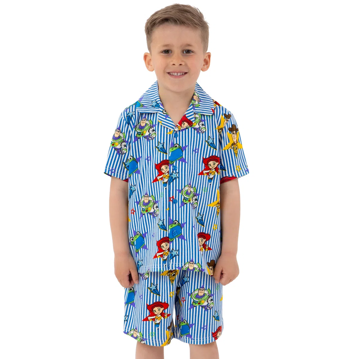 Disney Pijama Toy Story, Conjunto Niño Verano Abrocharse, Pijama Niño Buzz Lightyear, Woody Y Jessie