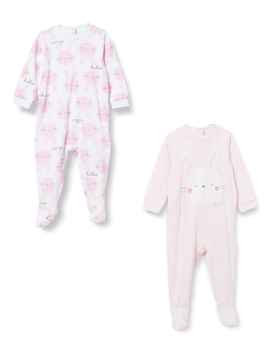 Chicco, Set 2 Peleles Recién Nacido, de Algodón, Ropa para Bebés Niños y Niñas 0-24 Meses, Designed in Italy