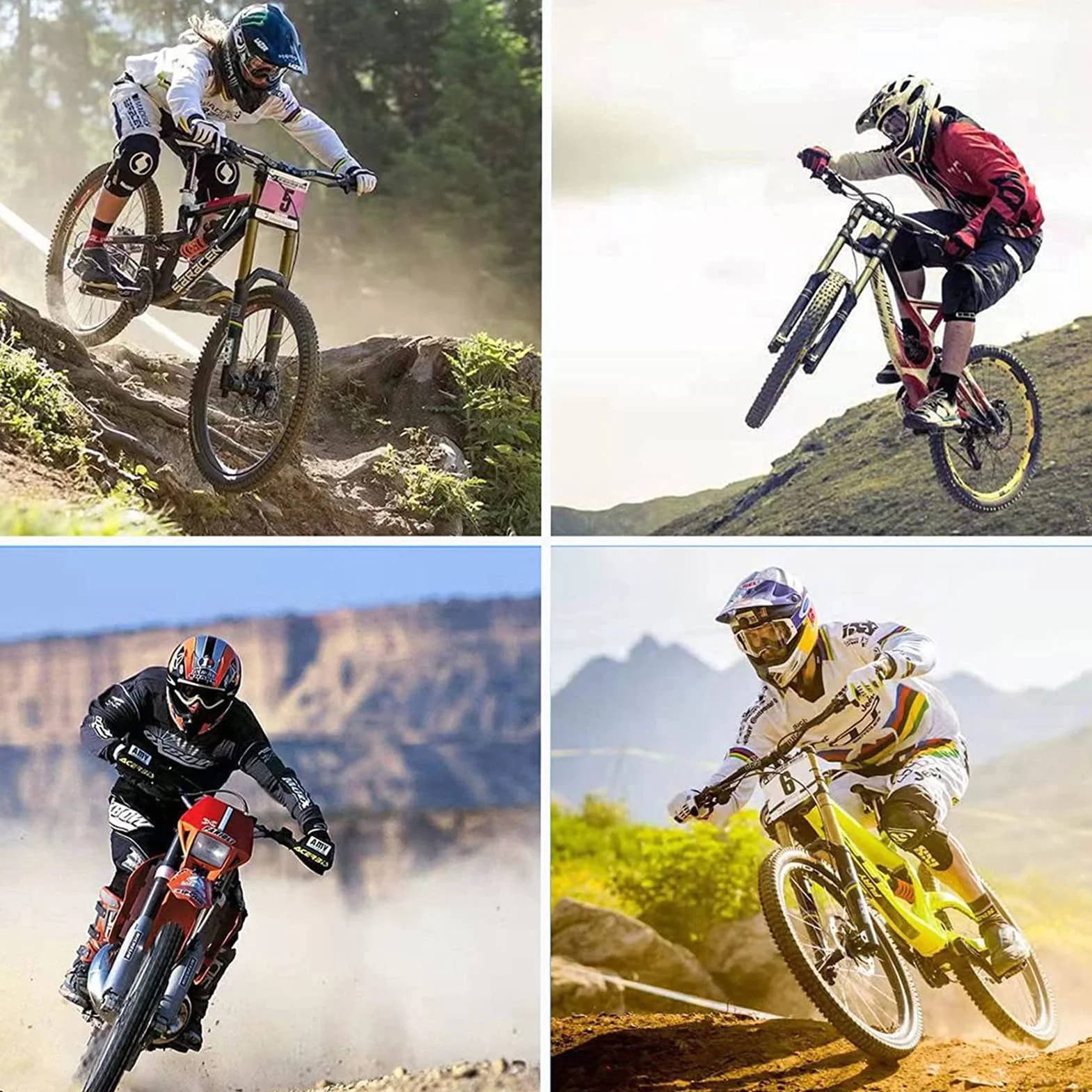 Maillot De Ciclismo para Hombre/Camisetas De Motocross De Manga Larga, Bicicleta De Montaña MX MTB, Material Ligero, Material Transpirable, Ajuste Holgado Cómodo