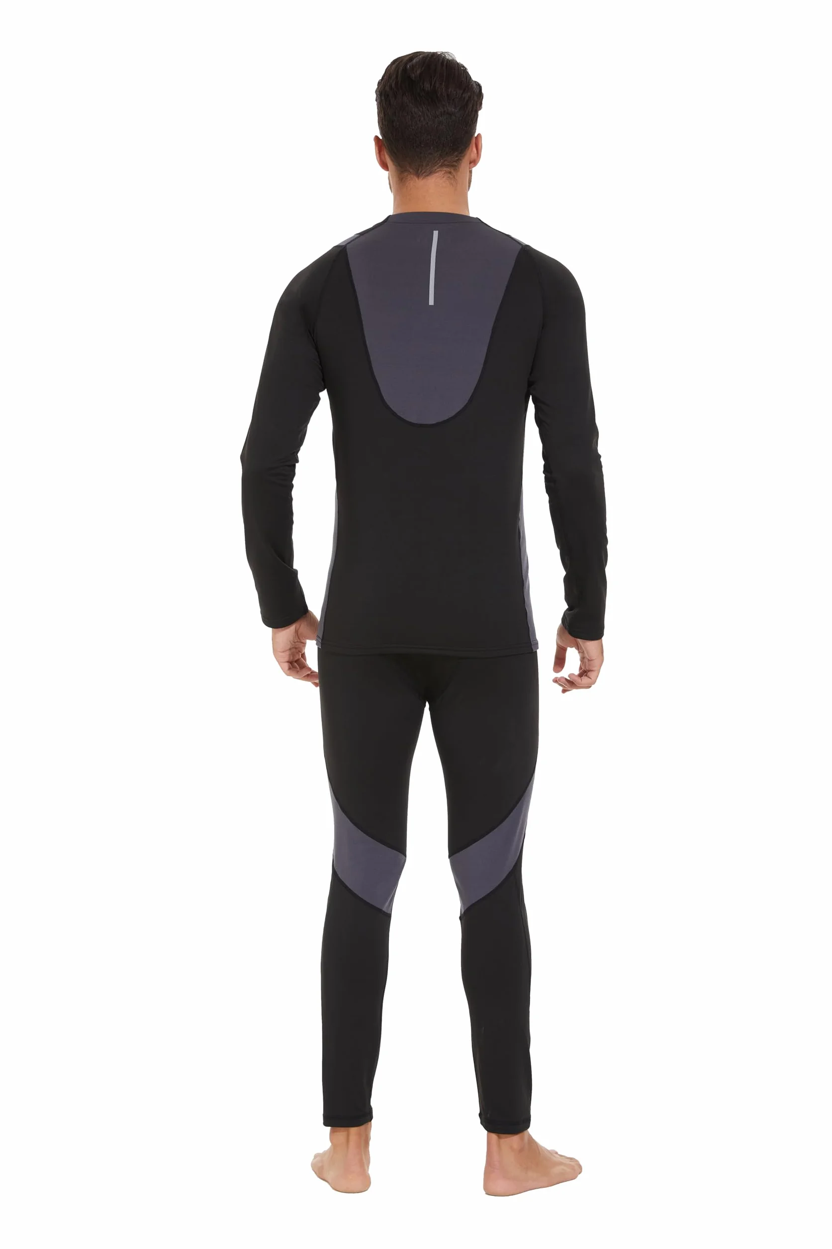 AMZSPORT Ropa Interior Térmica Hombre Conjunto, Camisa y Pantalón de Compresión Funcional de Secado Rápido para Esquí Montaña Ciclismo Fitness