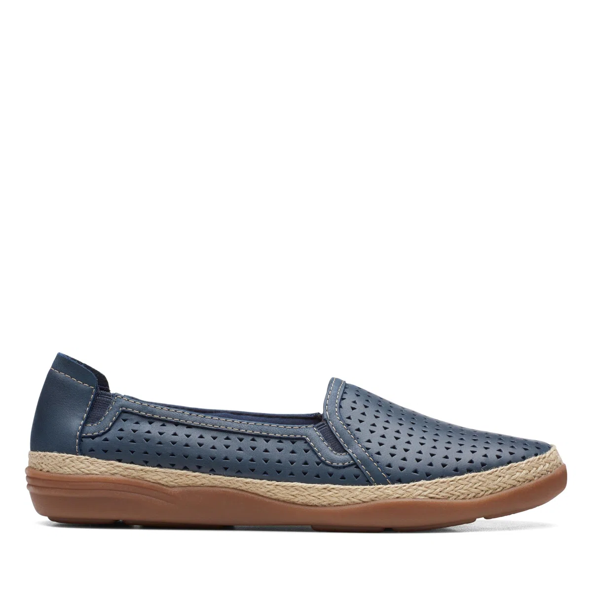 Clarks Elaina Ruby, Mocasín Mujer, Cuero Azul Marino, 39 EU