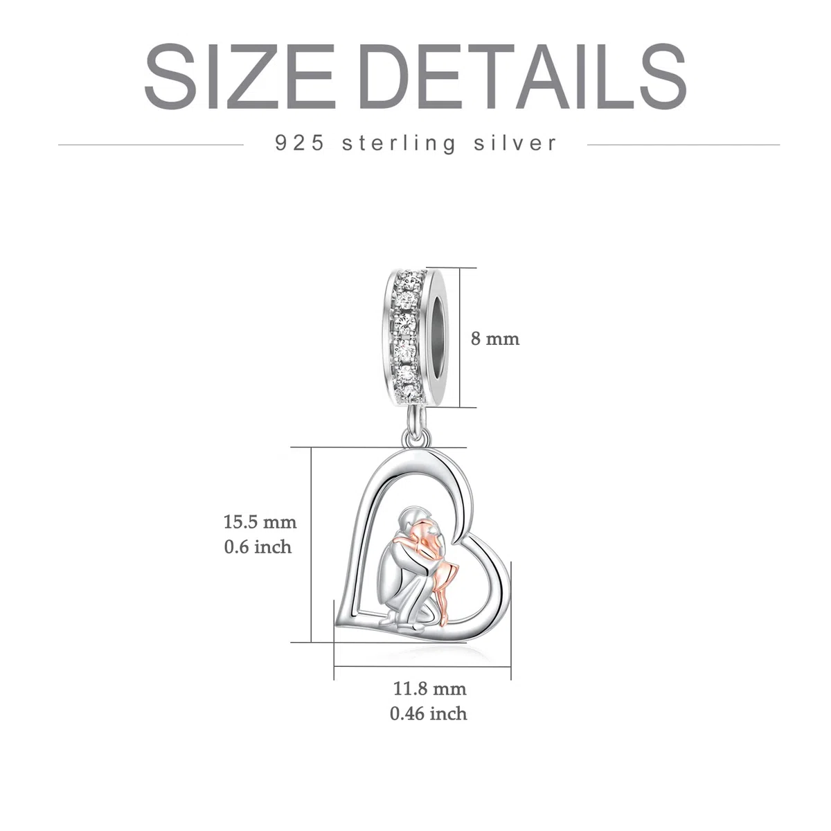Encanto de la hija del padre Fit Pandora Charms Pulsera Encantos de plata esterlina para pulseras Cumpleaños Regalos del día de San Valentín para los amantes de la madre de la hija