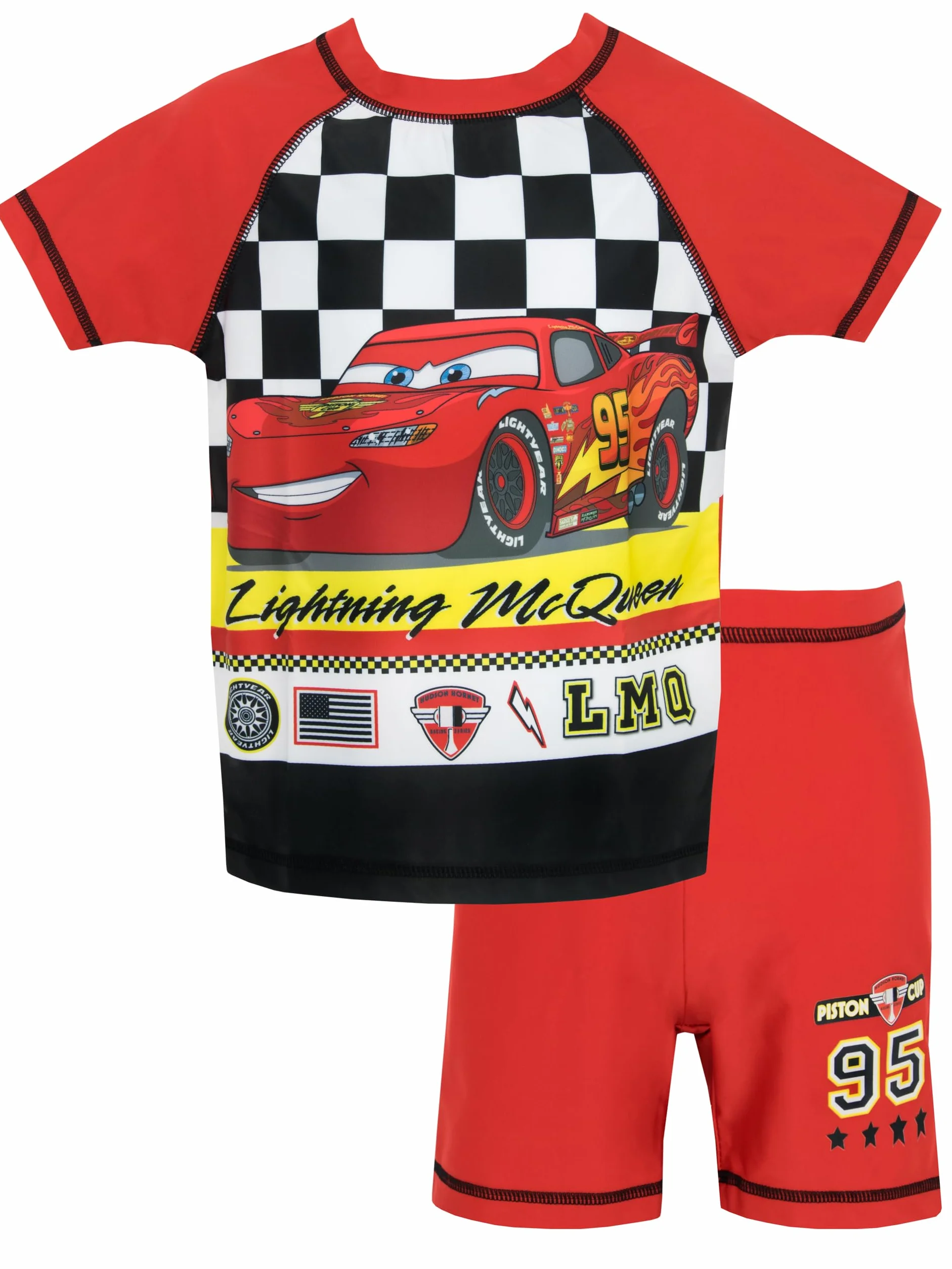 Disney Bañador de Dos Piezas para niño Cars Lightning Mcqueen
