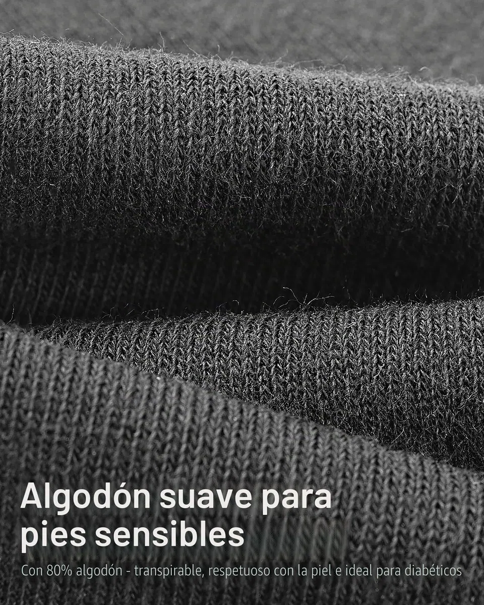 Jeasona 10 Pares Calcetines Diabeticos Mujer sin Goma Pie Diabetico Calcetines sin Costuras Mujer Tobilleros Cortos Algodon Diabetes Accesorios
