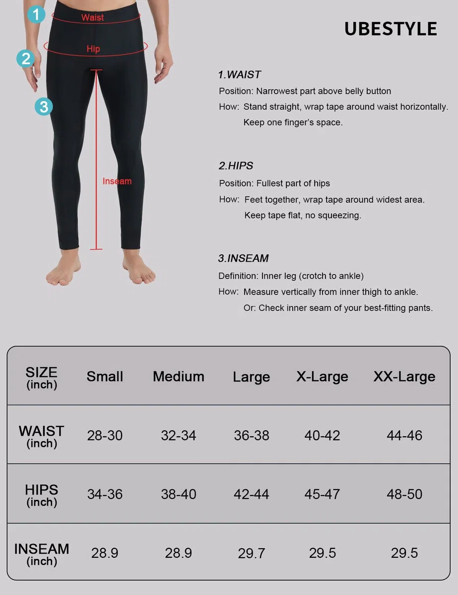 Ubestyle Leggings de natación con protección solar UPF 50+ para hombre, pantalones de natación, pantalones de playa, protección solar
