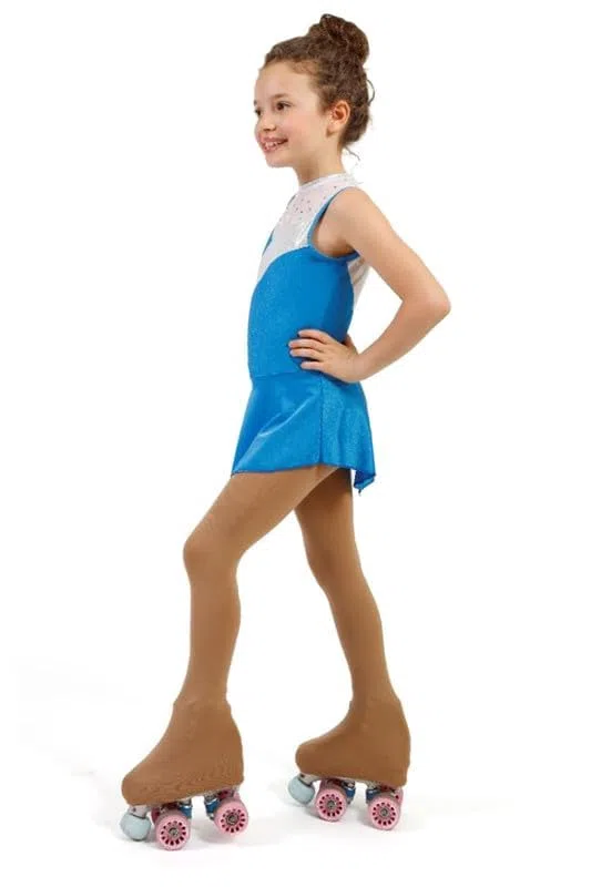 AQUILONE Medias Skating 100 Denier, Mallas Niñas Gimnasia Artística Patinaje, Calcetines Deportivos Microfibra 3D - Made in Italy