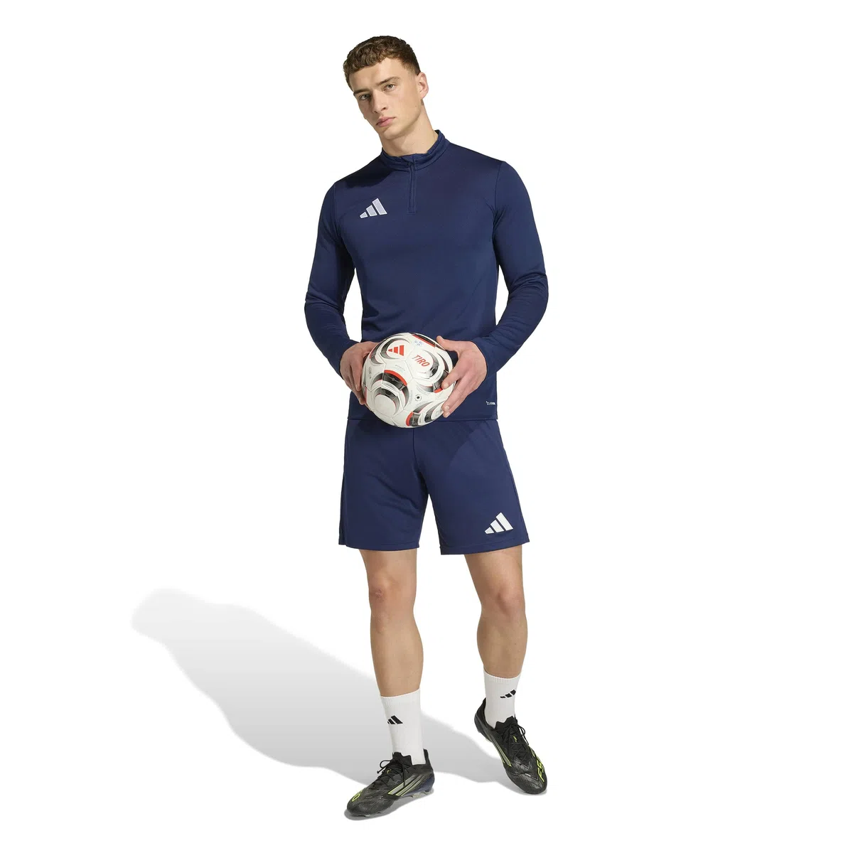 adidas Hombre Entrada26 Training Shorts, Team Navy Blue 2/White, M