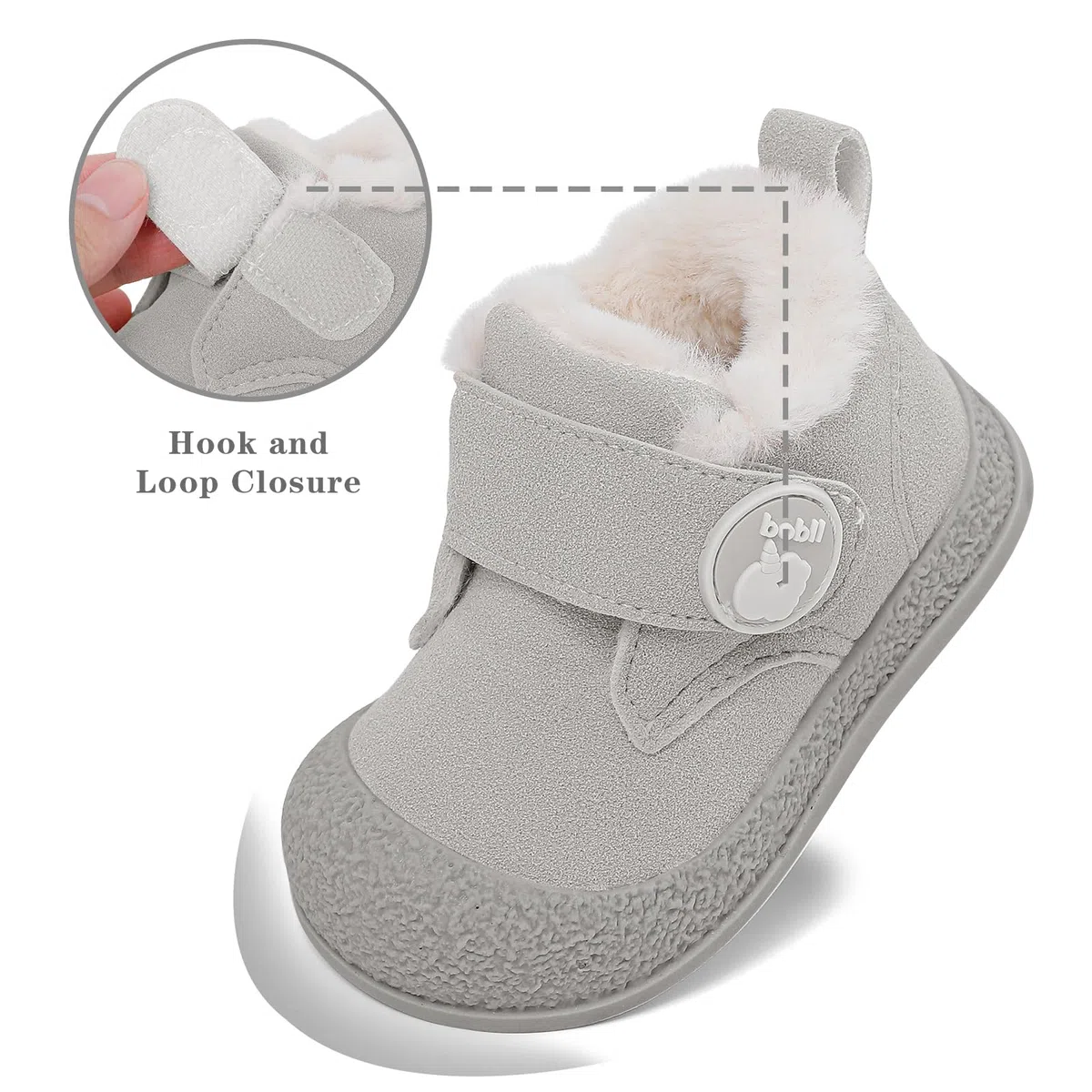 MASOCIO Botas Bebé Niño Niña Invierno Plush Calentar Patucos Antideslizante Talla 18-24 EU