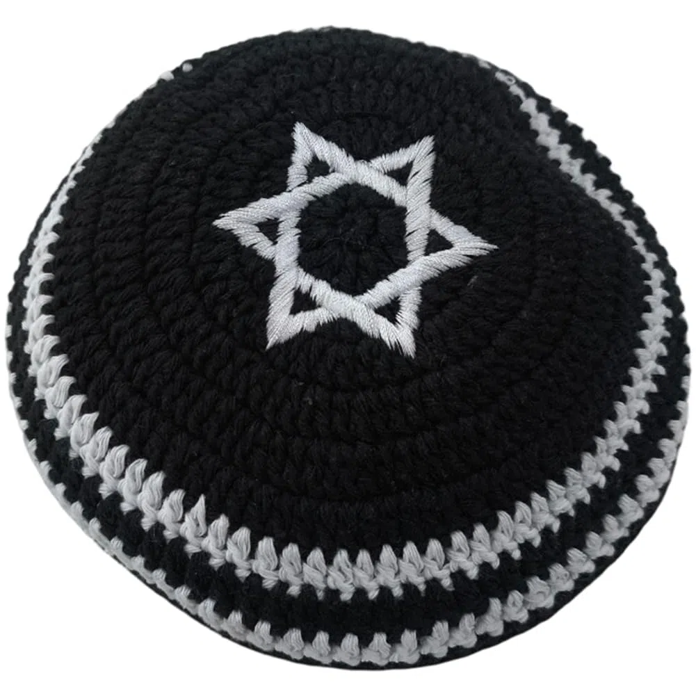Kipá De Punto Bordada Yarmulke Kipá Judía Yarmulka Sombrero Yarmulka Hombres O Niños