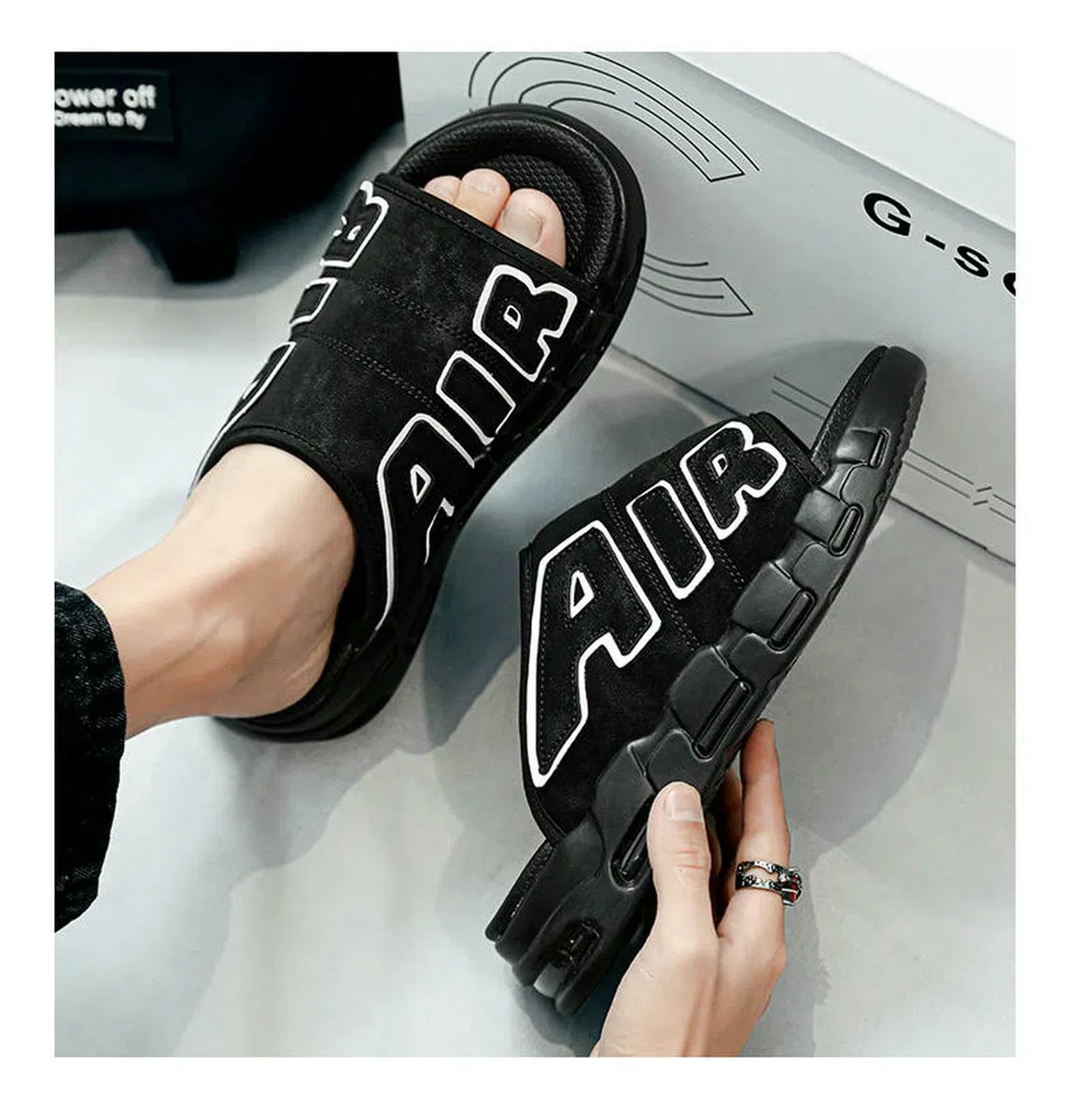 Zapatillas Masculinas Al Aire Libre Suaves, Antideslizantes, Suelas Gruesas, Ropa De Baño