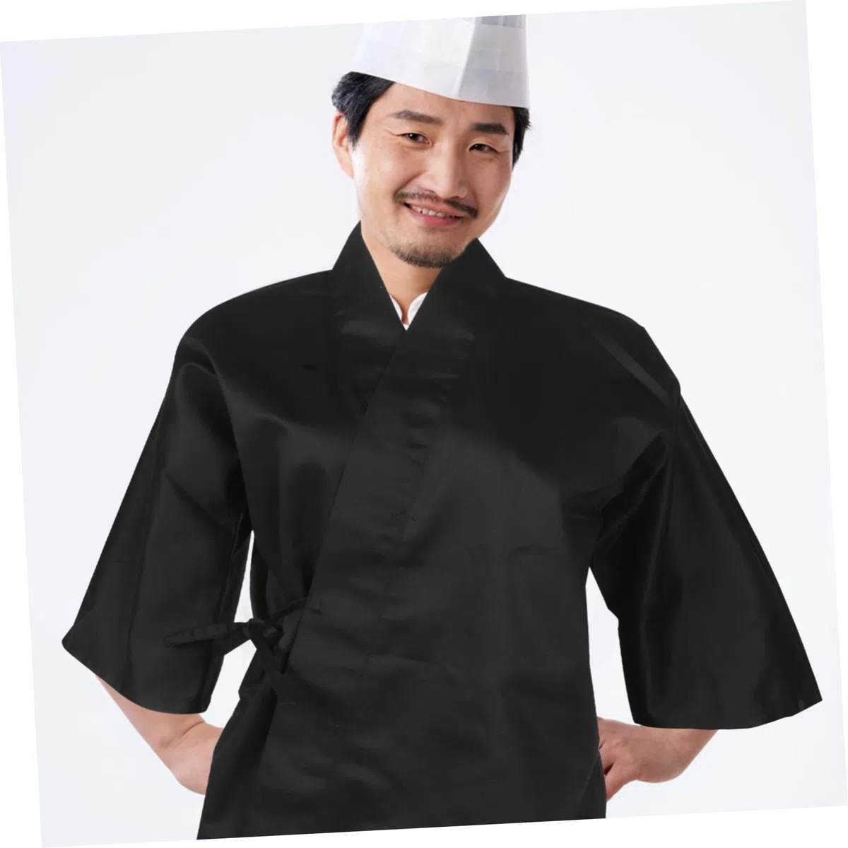 Ropa de Trabajo de Chef Japonesa Chaqueta de Chef de Sushi para Hombre Kimono Tradicional para Bares de Sushi y Establecimientos de Cocina Japonesa