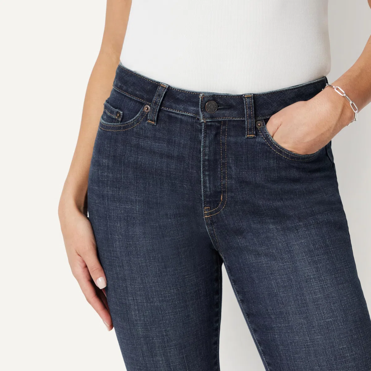 Amazon Essentials Vaqueros Tobilleros de Talle Alto Mujer