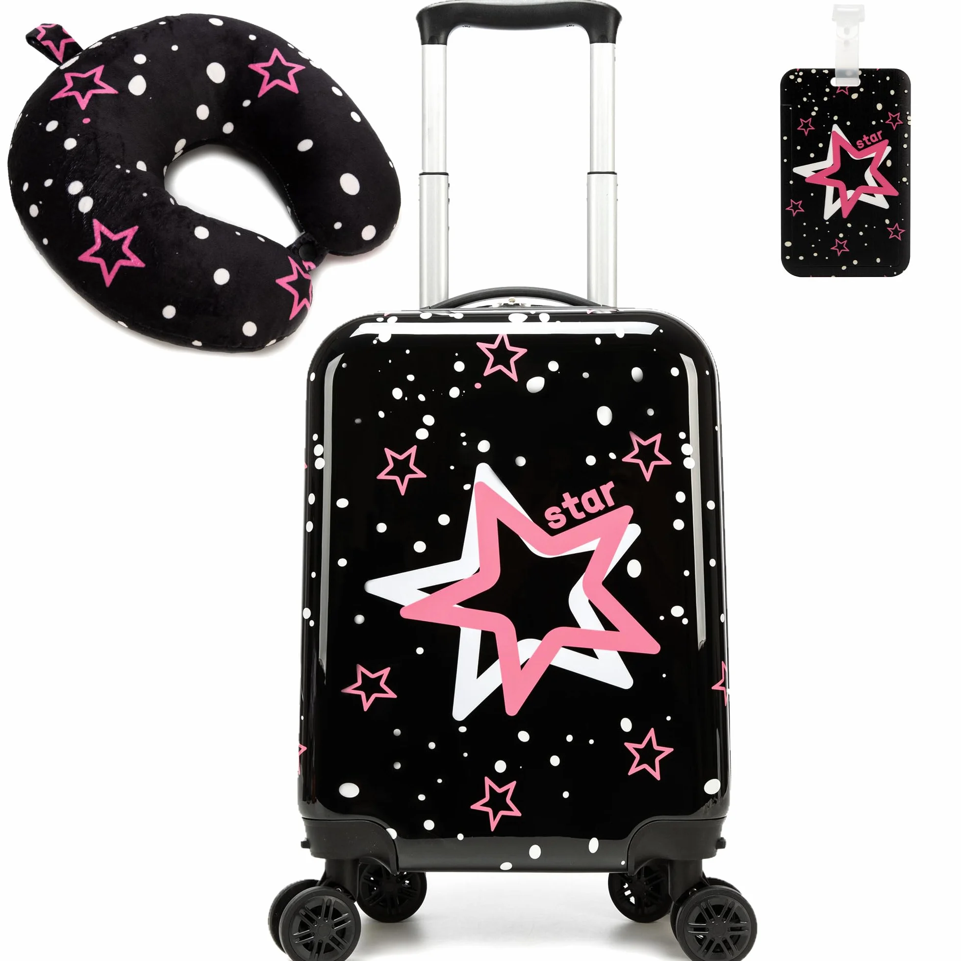 HTgroce Maleta de Viaje Cabina Trolley Infantil. Equipaje de Mano 4 Ruedas Maletas Pequeñas