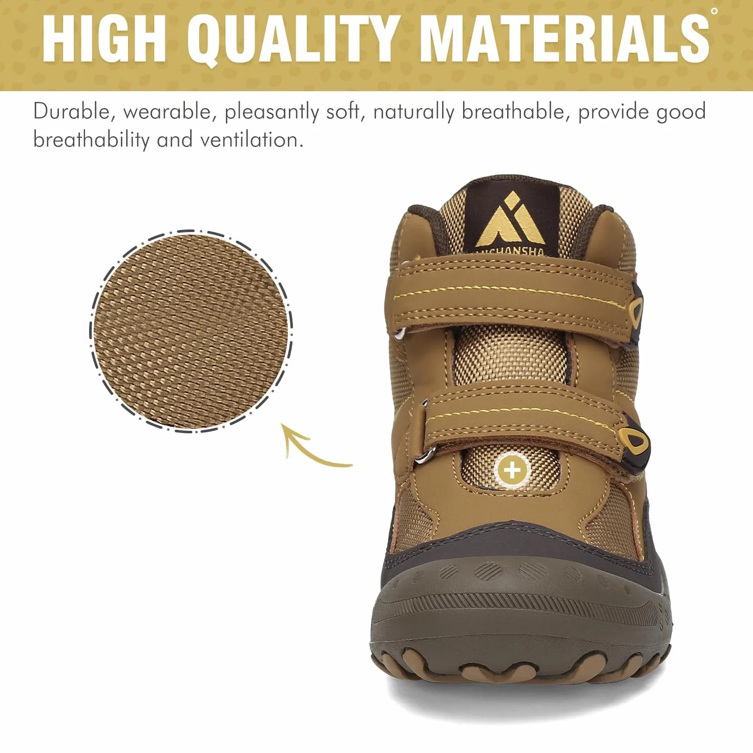 Mishansha Botas de Senderismo Niño Niña Zapatos de Trekking Antideslizante Ligero Zapatillas de Montaña Cómodos Exterior, 028 Marrón, 38 EU