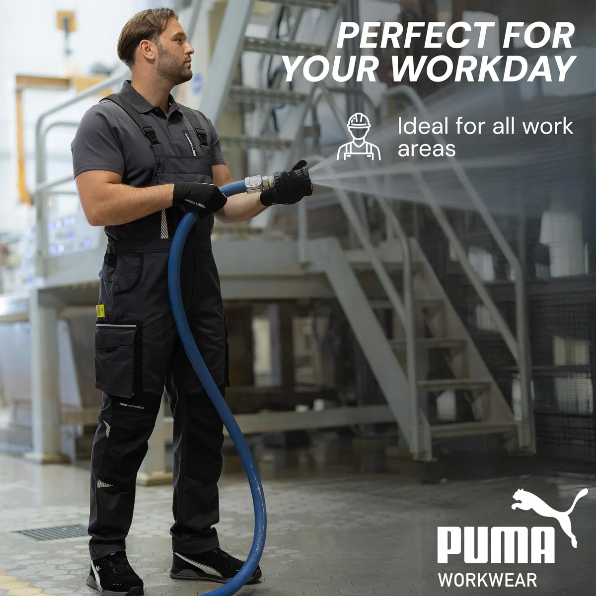 PUMA Workwear Premium Peto con muchos bolsillos y tejido de nailon extra reforzado