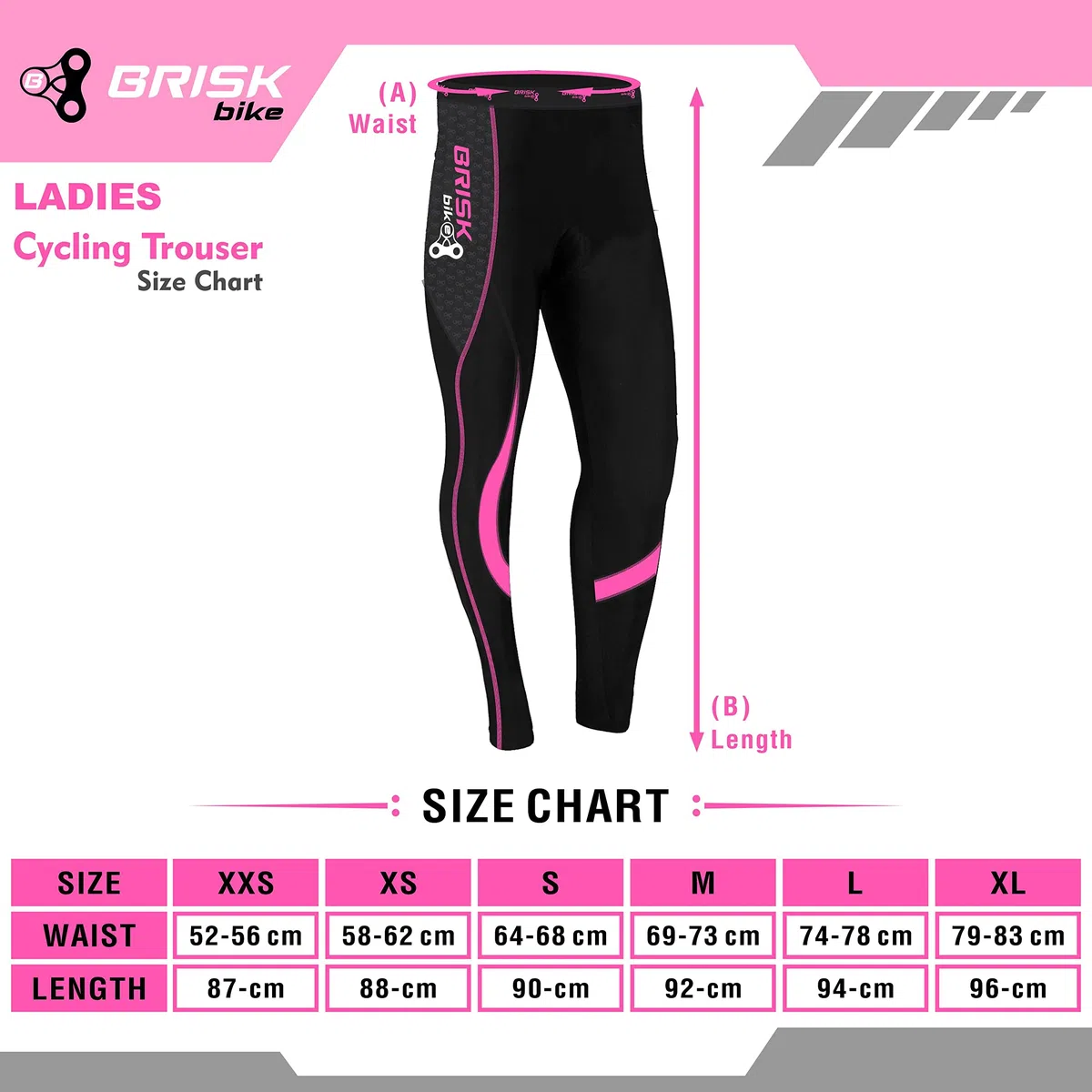 Brisk Bike Pantalones de Ciclismo Mujer Elástico Coolmax Acolchado Mallas Ciclista Mujer con Cremalleras Reflectantes Mallas térmicas