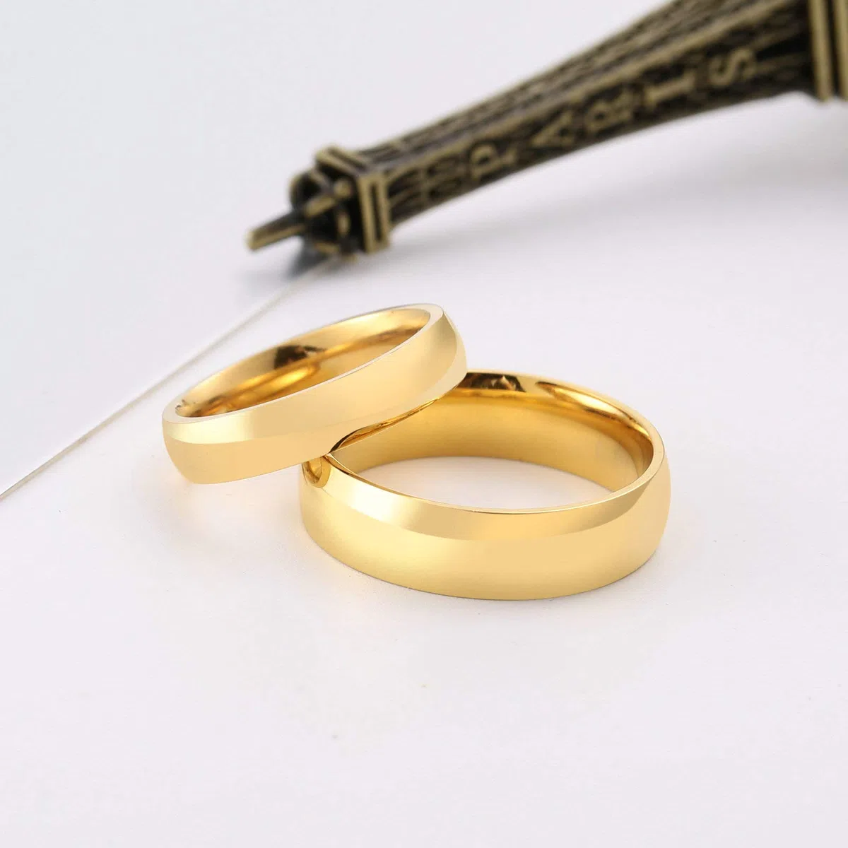 Daesar - Anillo Compromiso Pareja,Anillo Oro Anillo Acero Inoxidable Anillos Mujer Anillos Hombre Anillo Boda