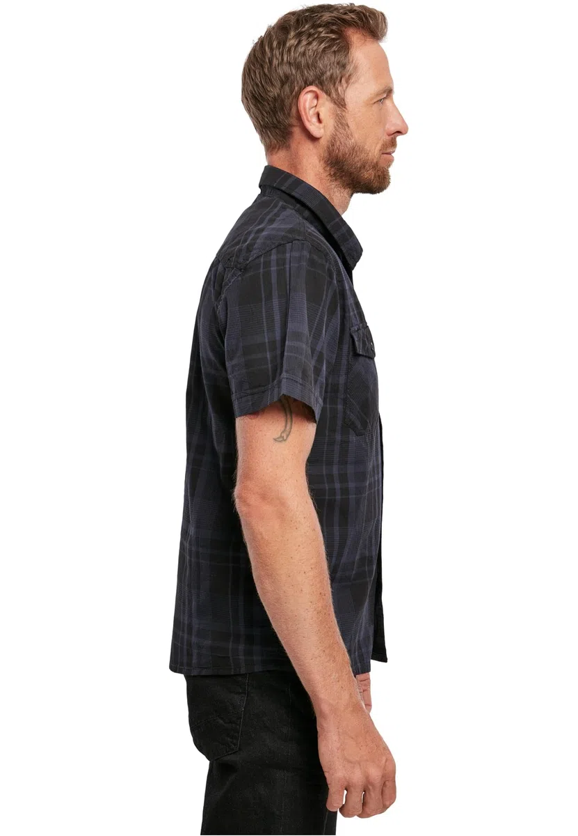 Brandit Roadstar Hombre Camisa Manga Corta Negro Regular