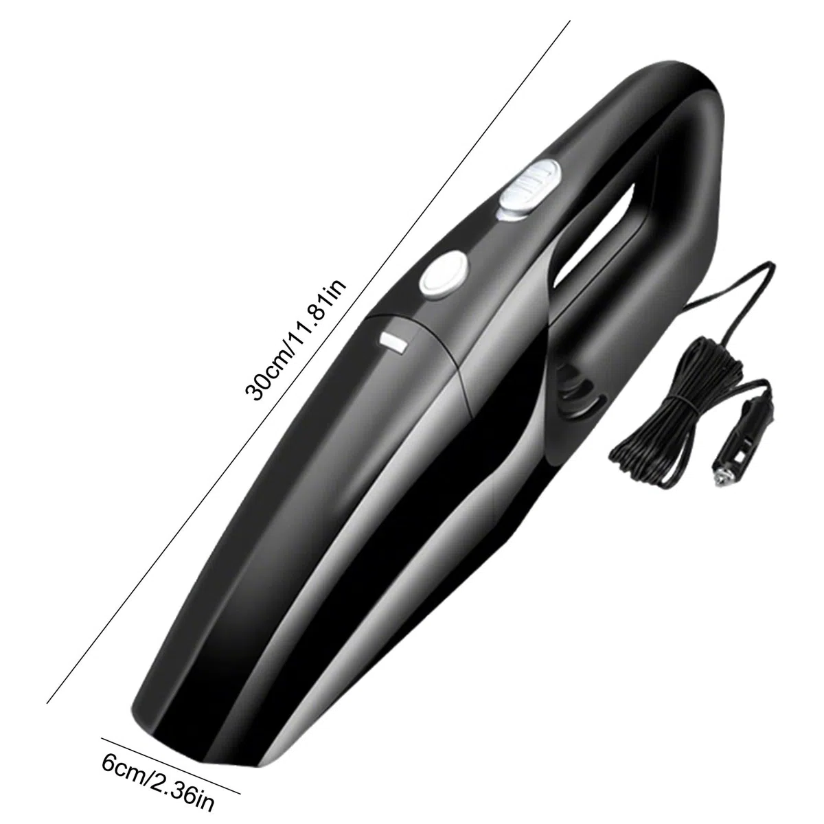 Genérico Car Vacuum, Electric Air Duster, Portable Blower, Cordless Automobile Recargable Detailing Noise Reduction Quick Cleanup for Kitchen Vehicle Computer Desktop, 11,81 x 3,54 x 2,36 pulgadas
