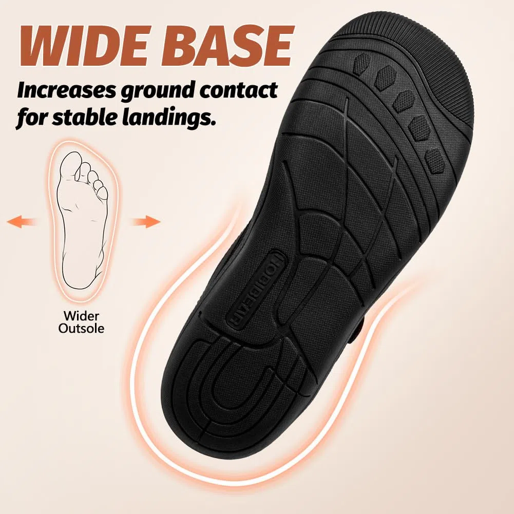 HOBIBEAR Zapatos planos Mary Jane para mujer, zapatos planos con puntera ancha, cómodos para caminar