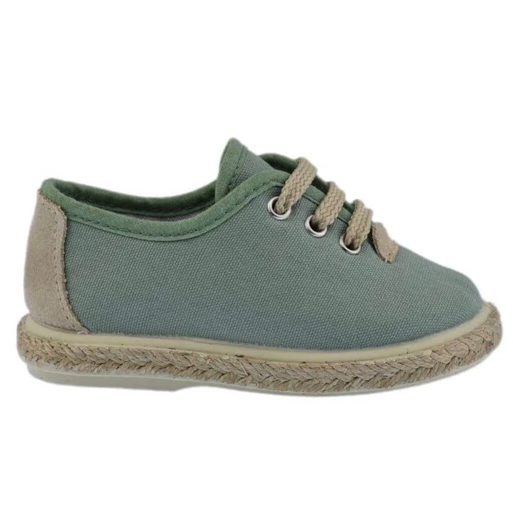 Lona Esparto Color Verde Musgo con Piso en Yute