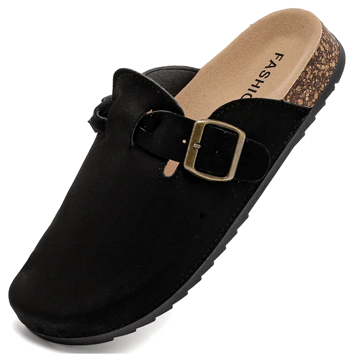 Zuecos y Mules para Hombre,Unisex Clog Pantuflas de Piel,Sandalias y Mulas de Piel con Corcho