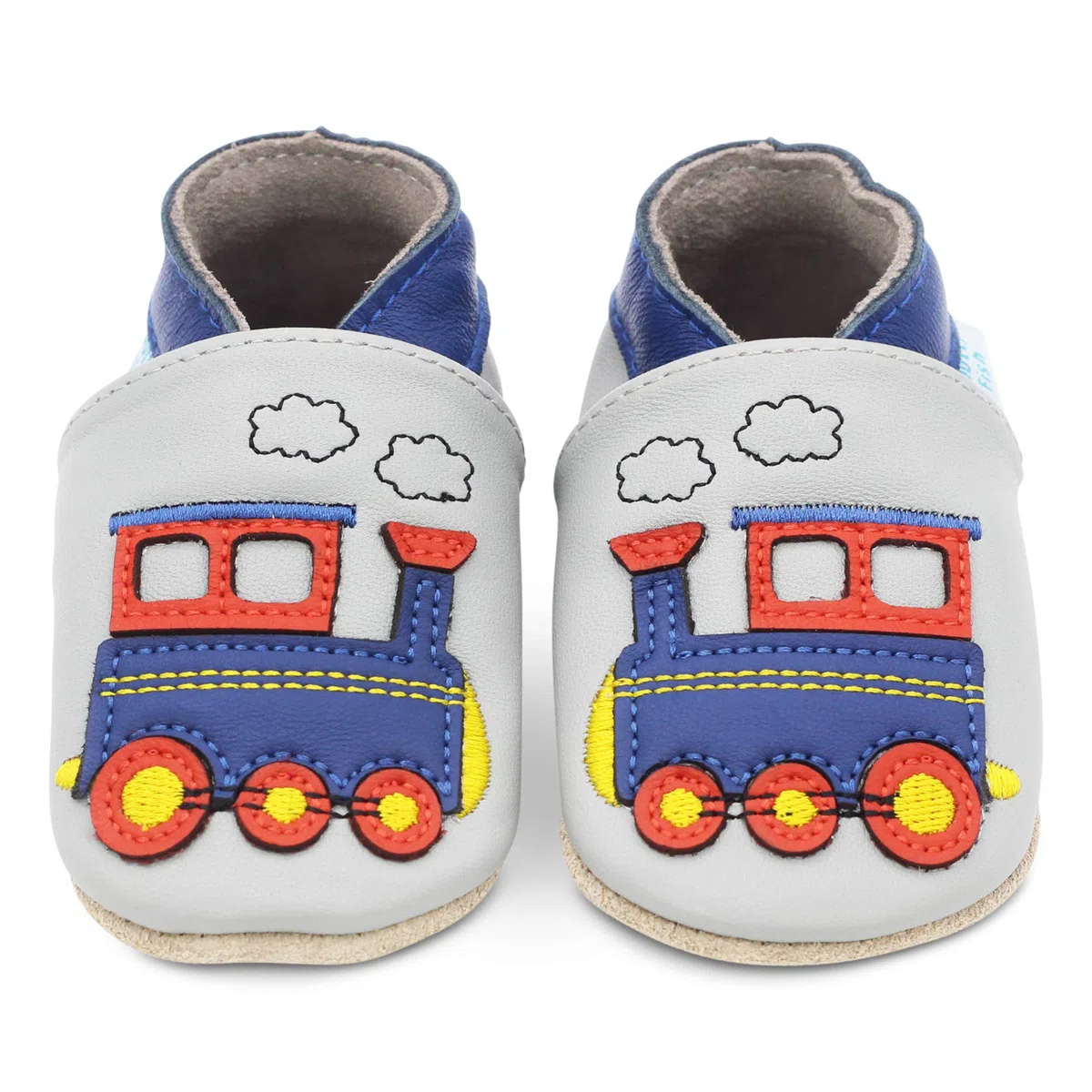 Dotty Fish Calzado Minimalista para bebés y niños. Zapatos Unisex de Piel Suave con Suela Antideslizante. Ligeros, Flexibles, Respirable y aprobados por podólogos - Tren 2-3 años