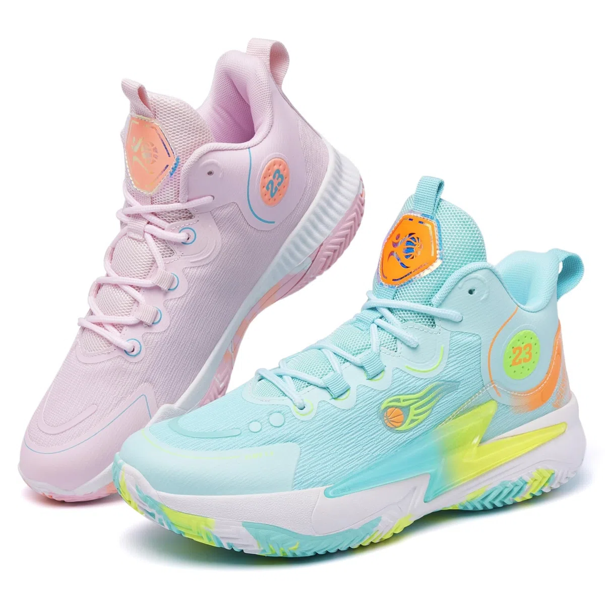 Zapatos de Baloncesto Unisex, Tela Malla, Transpirables, cómodos, duraderos, Botas Entrenamiento Deportivas Informales