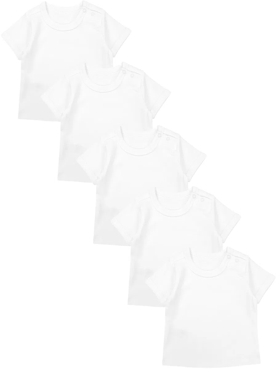 TupTam Camiseta Manga Corta para Bebé, Pack de 5