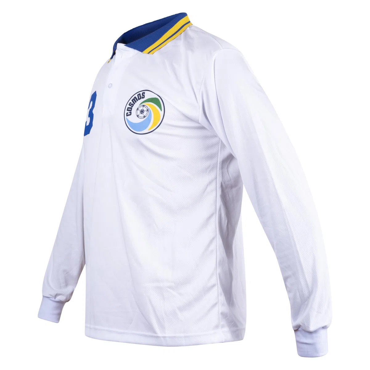 NY Cosmos Neeskens 13 Camiseta de Fútbol Manga Larga Hinchas Deporte Retro Vintage Blanca