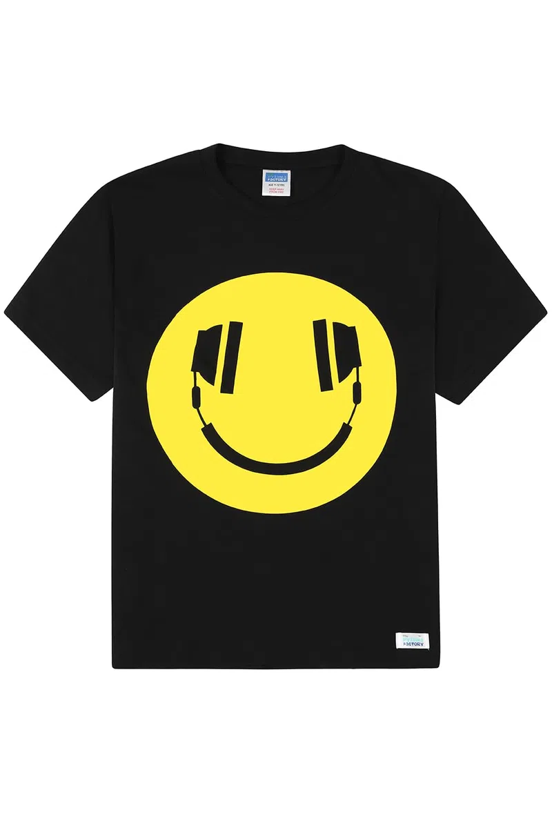 ThePyjamaFactory Chicos Happy Face Auriculares algodón Corto Pijamas
