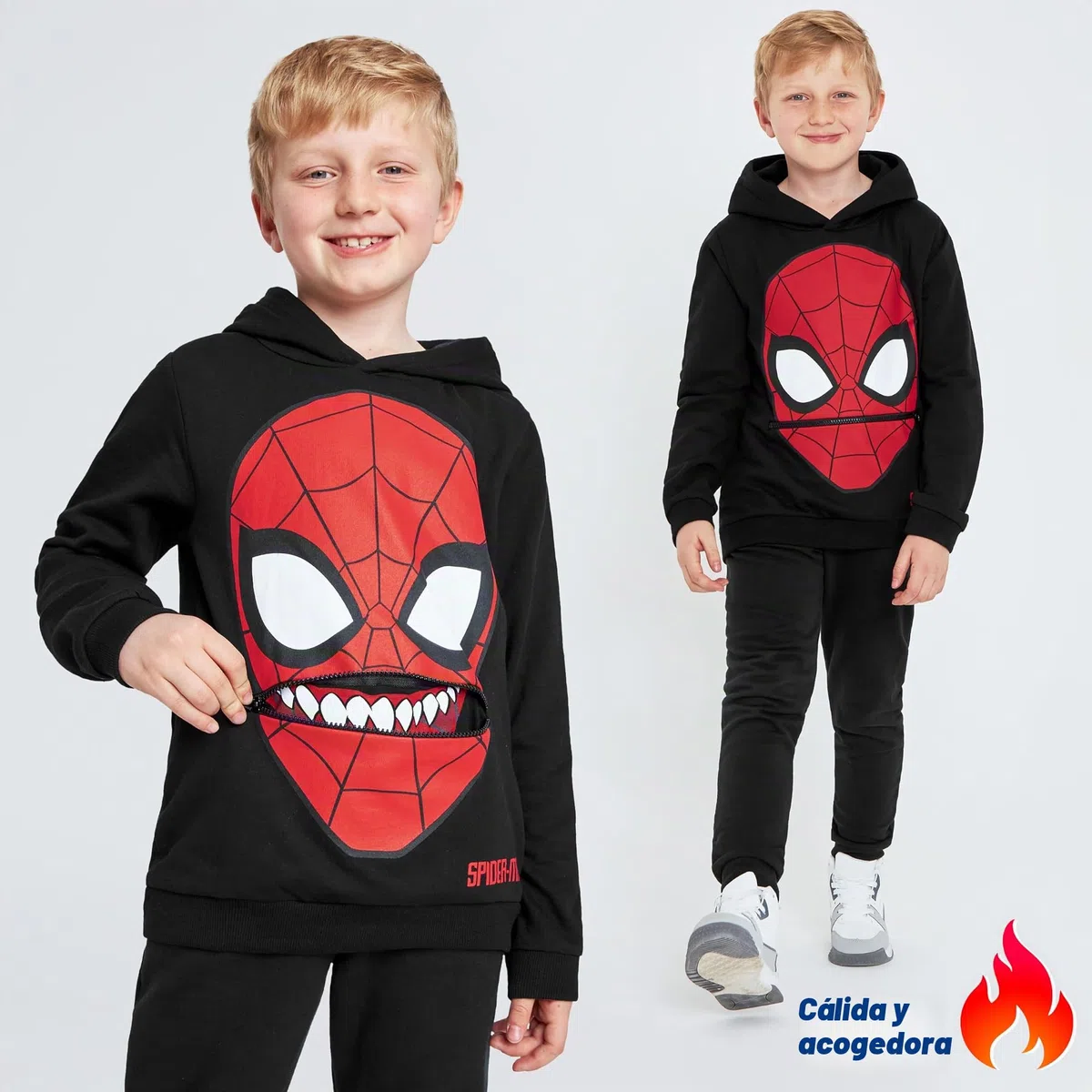 Marvel Sudadera Capucha para Niños - Sudadera Spiderman - Tallas de 3 a 12 años, Regalos Niños, Navidad, Cumpleaños