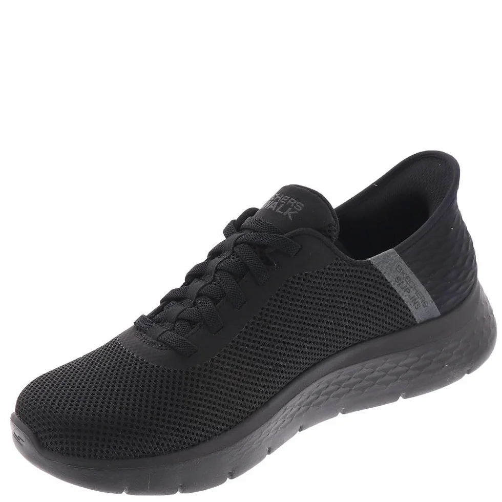 Skechers Slip-INS GO Walk Flex, Zapatos Hombre, Negro y Negro, 41 EU