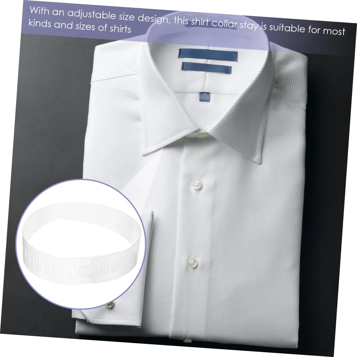 Healvian 100piezas Collar De Pvc Transparente Para Camisas De Varillas De Plástico Para Fijación De Cuello Soporte Para Cuello De Camisa Para Hombre