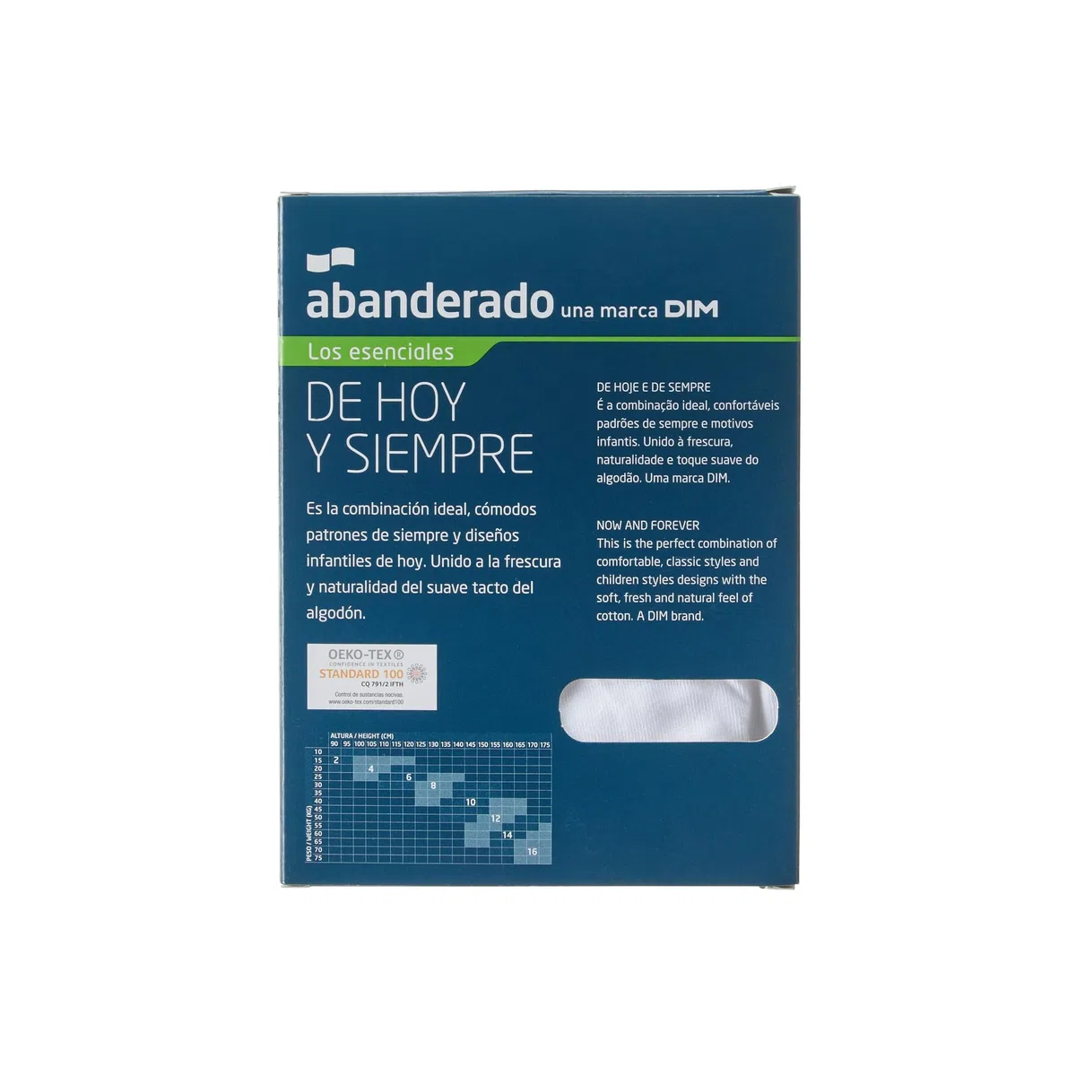 Abanderado Pack Slip Cerrado Junior Algodón 100% Niño x5