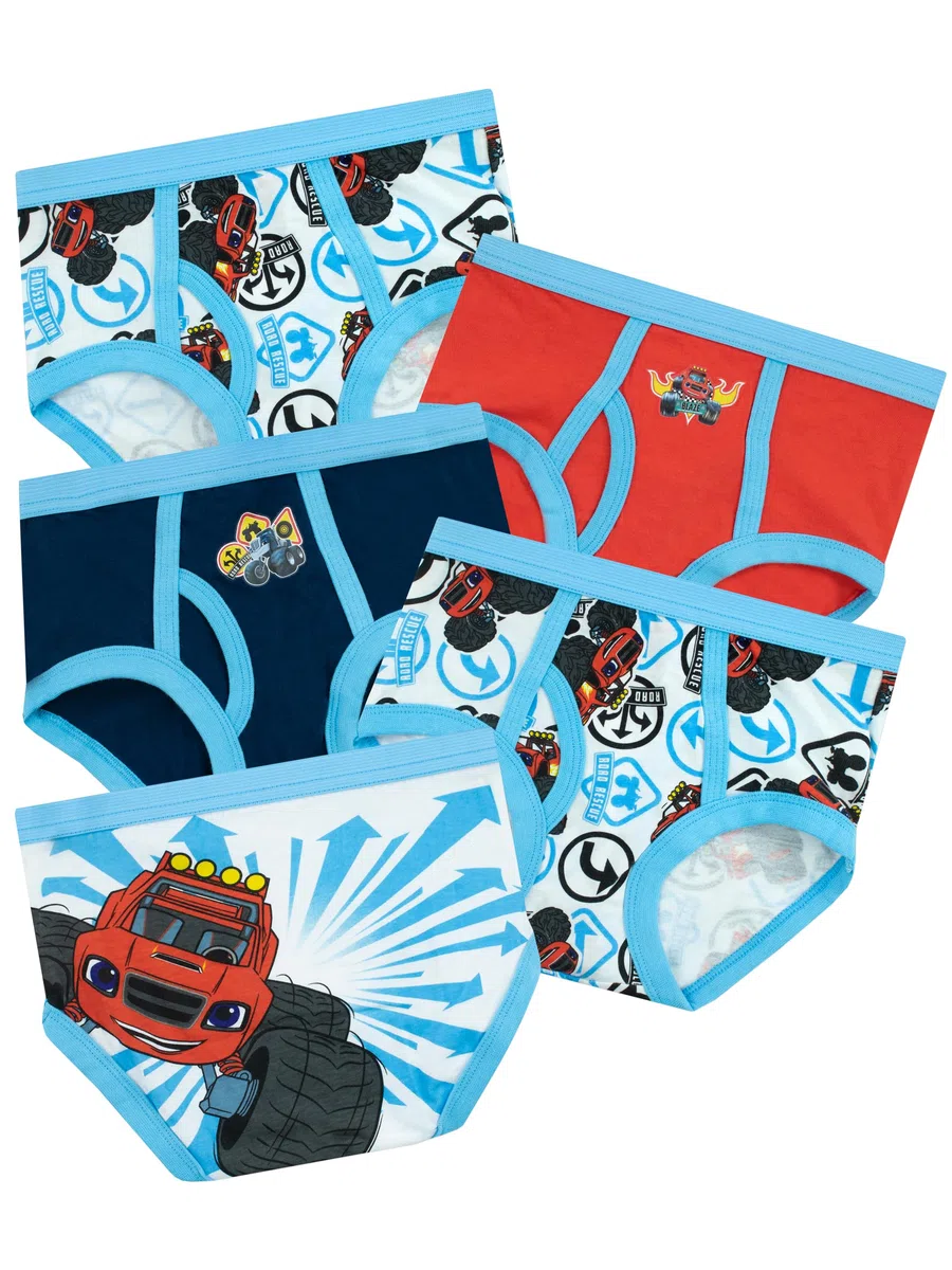 Blaze Paquete de 5 Ropa Interior para niños Monster Machines | Calzoncillos para niño Monster Trucks Multipack | Edades de 18 Meses a 8 años