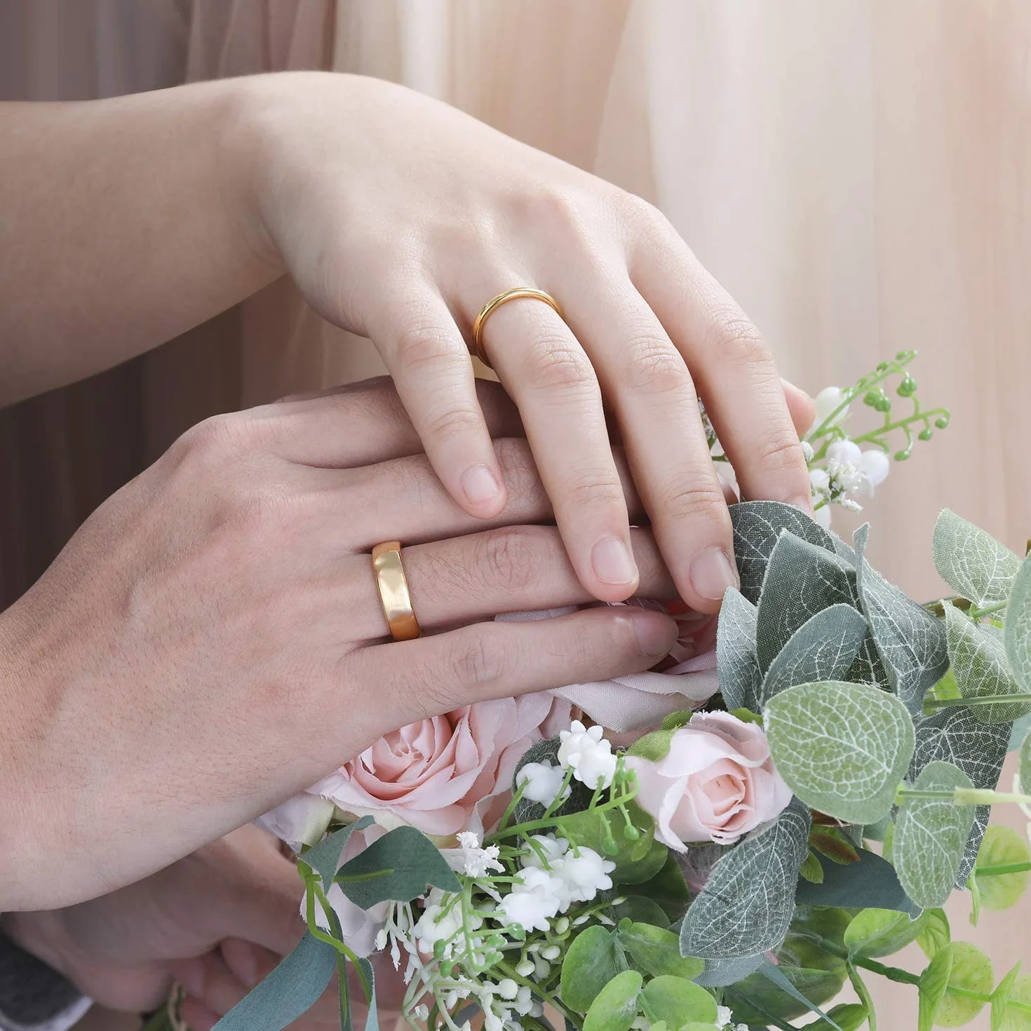Zakk - Anillo para hombre y mujer, de oro pulido, de tungsteno, alianza, anillo de compromiso para boda, promesa, anillos de 2 mm, 4 mm, 6 mm, 8 mm, talla 47 – 75