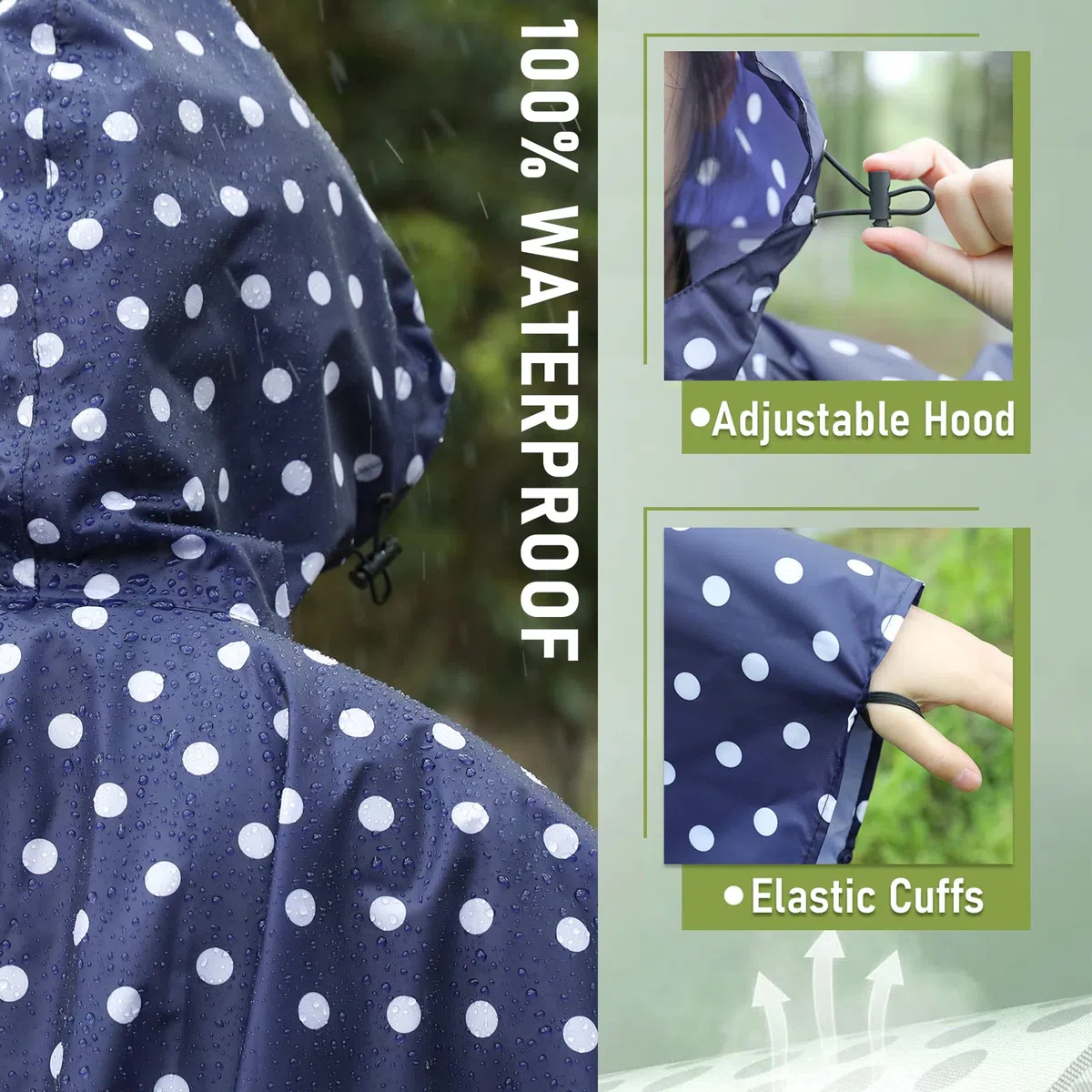 SaphiRose Yy-k29 Poncho de lluvia Mujer (Pack de 1)