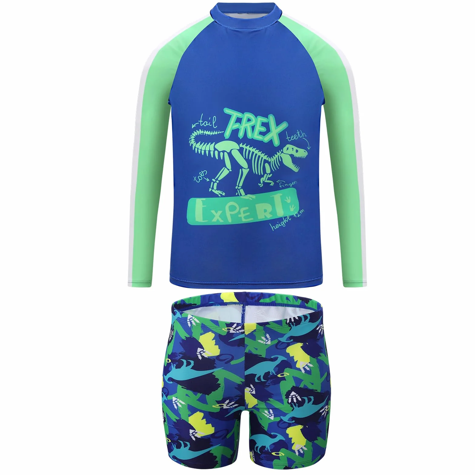 Bañador Niño con Manga Larga UV Protección Solar Camiseta de baño y Pantalones de natación para Surf Piscina Playa