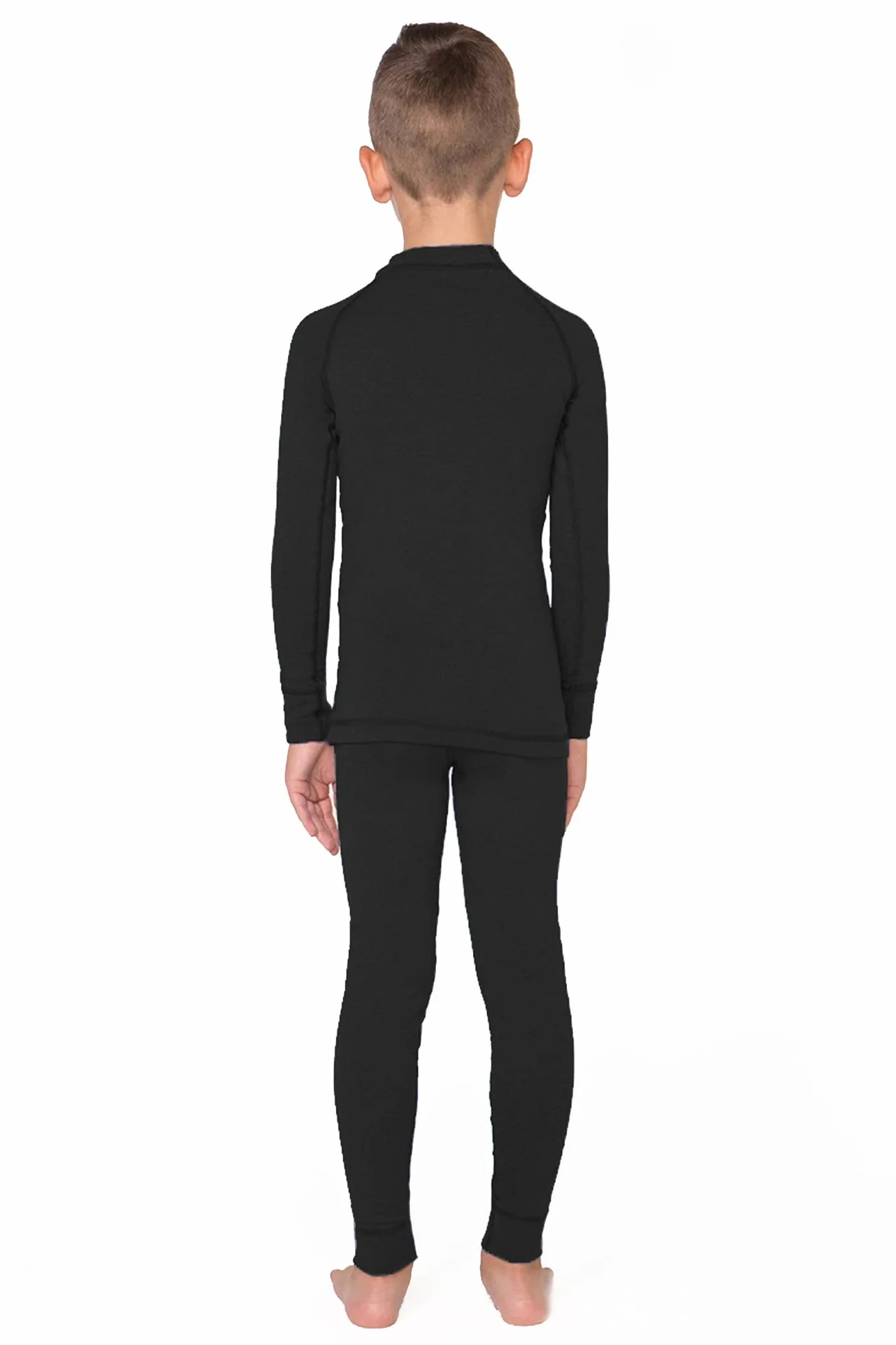 meteor Conjunto Ropa Interior Térmica para Niños - Camiseta de Manga Larga y Pantalón - Set Infantil Elástico para Esquí Snowboard Acampada y Senderismo para Niño y Niña