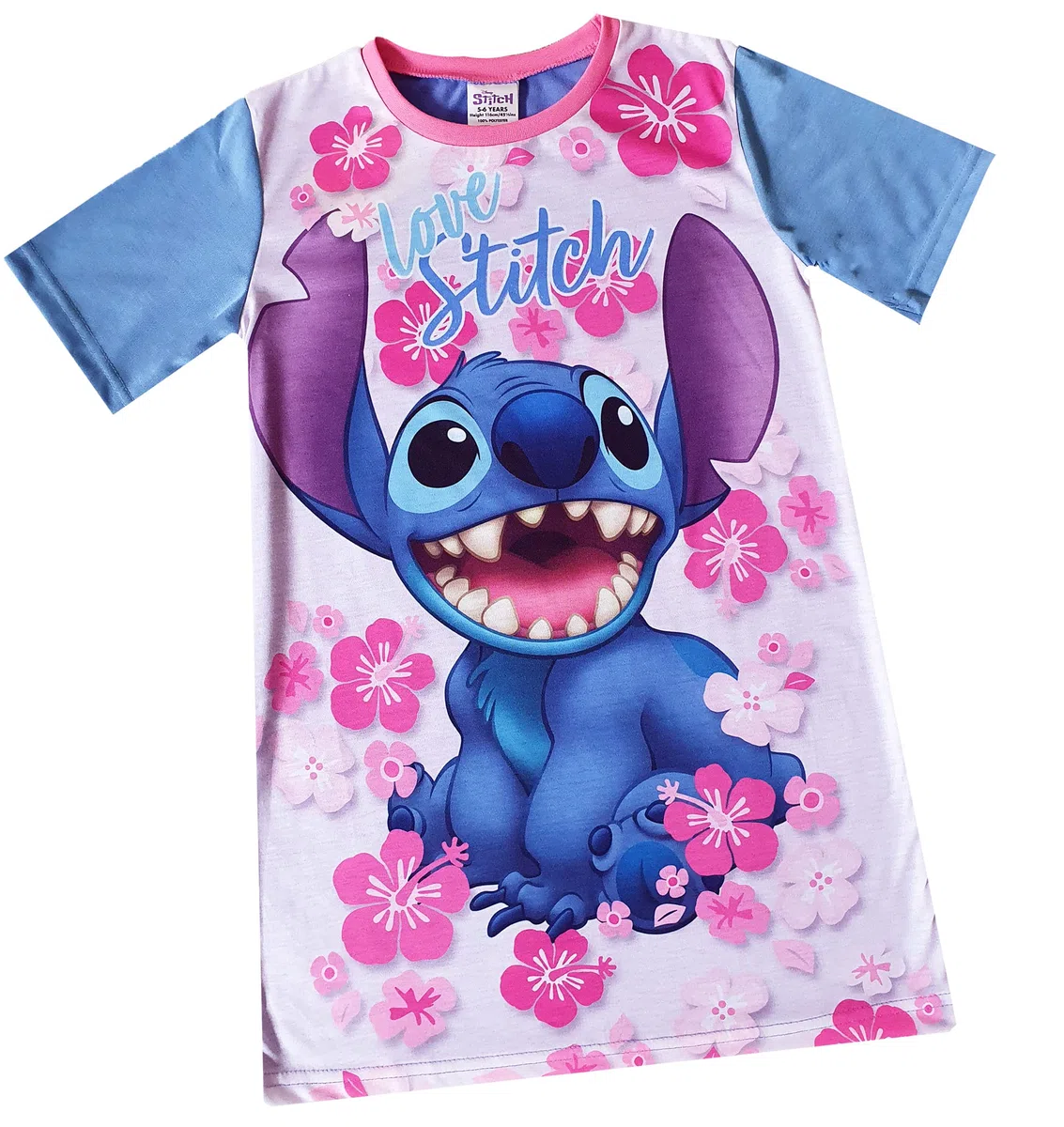 Disney Camisón de noche para niñas de Lilo and Stitch