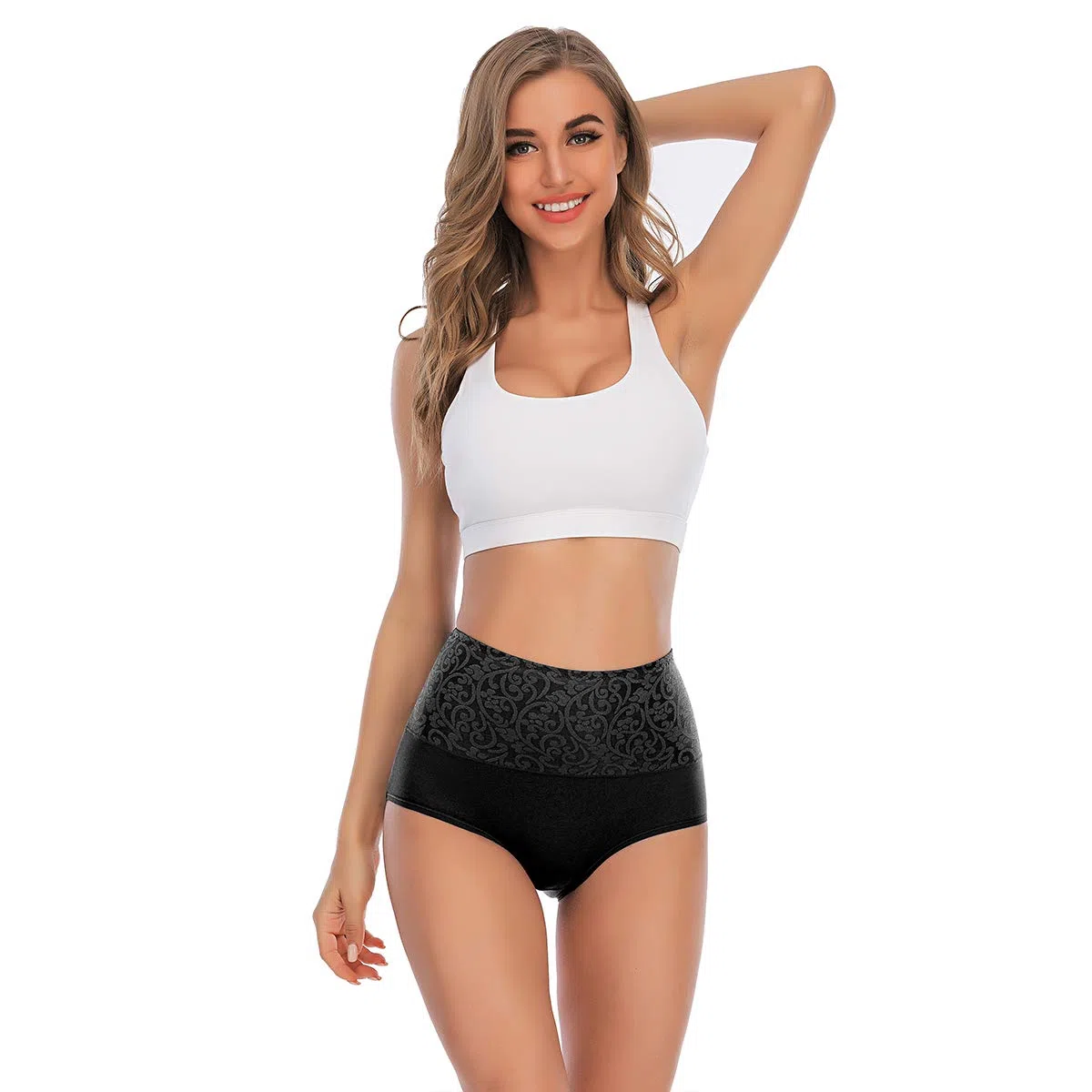 YaShaer Paquete de 5 Calzoncillos de algodón de Cintura Alta para Mujer con Control de Abdomen, Calzoncillos de recuperación de sección C, Suaves y elásticos