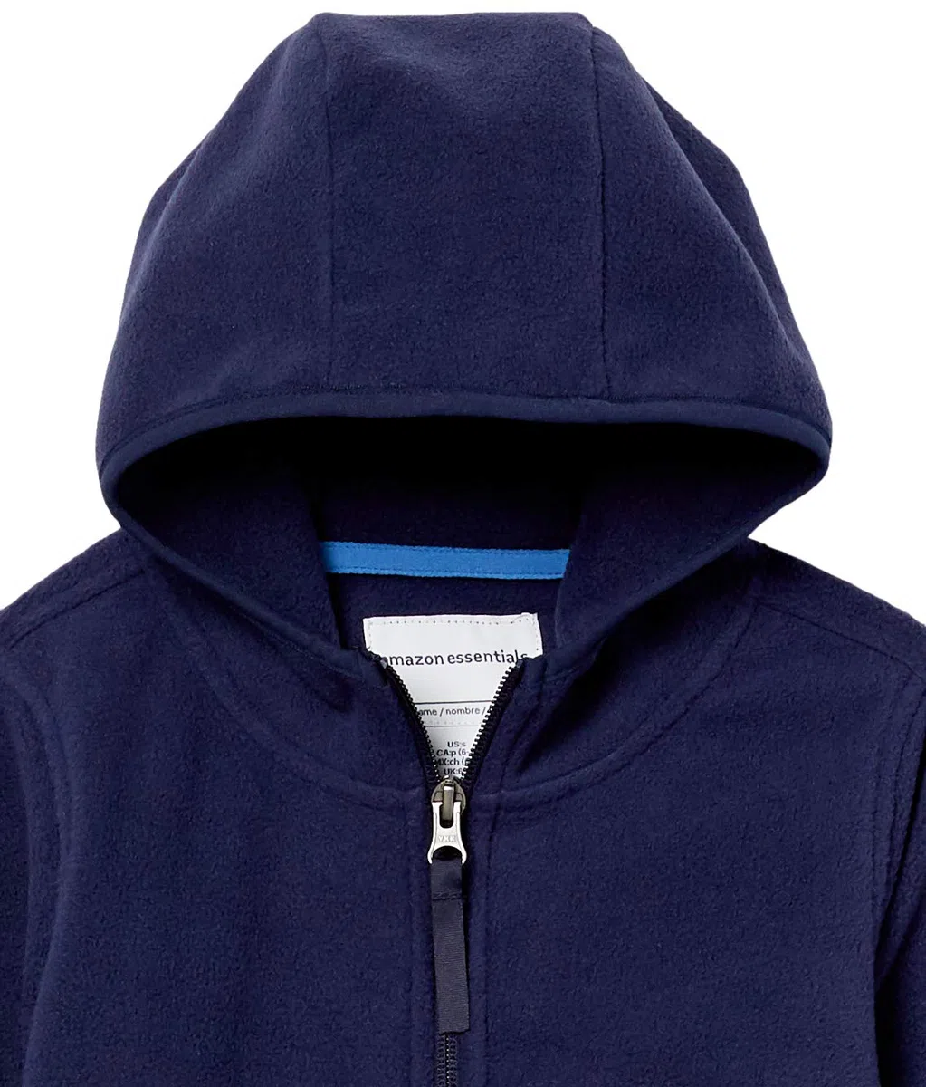 Amazon Essentials Chaqueta de Forro Polar con Capucha y Cremallera Completa Niño
