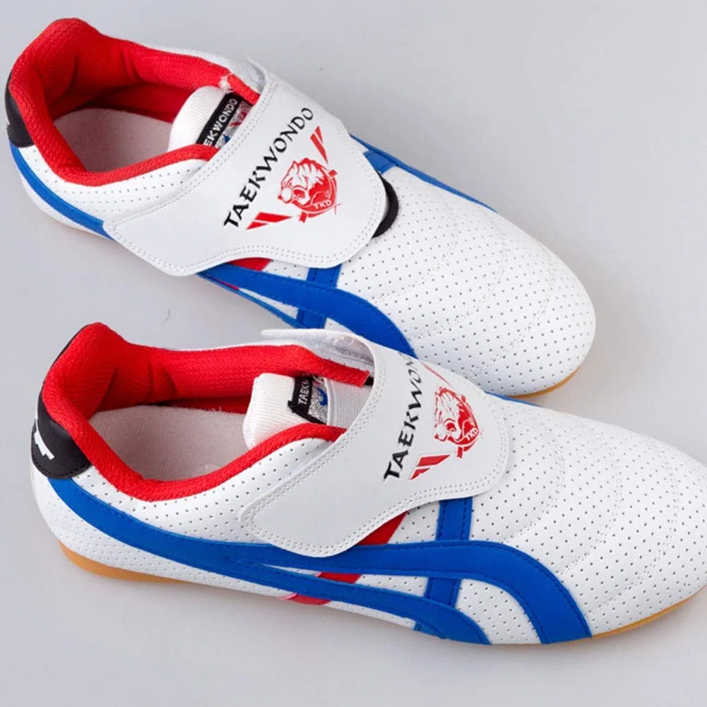 Meng Zapatillas de Taekwondo Antideslizantes Zapatos de Artes Marciales (Color : White, Size : 42)