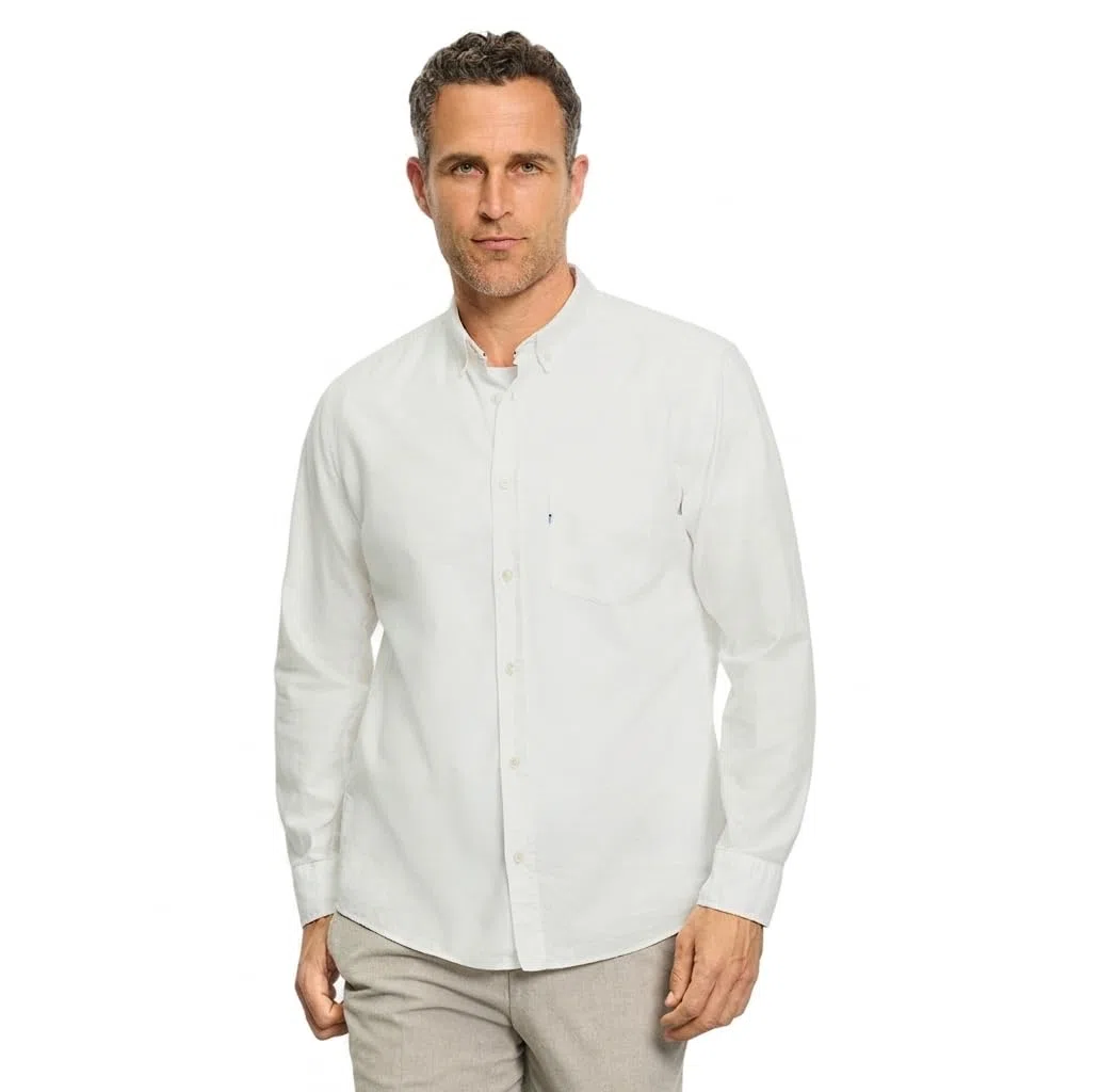 OLYMP Camisa informal para hombre de manga larga 406474, Oxfort,059 Casual 22, cuello abotonado