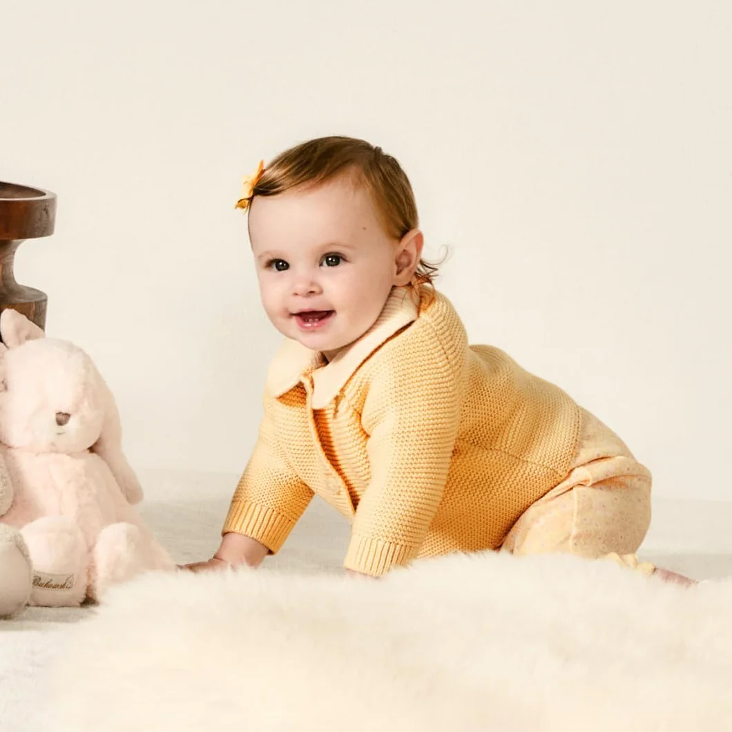 Amazon Essentials x Sofia Grainge Chaqueta de Punto con Cuello Peter Pan Unisex Bebé y Niños Pequeños